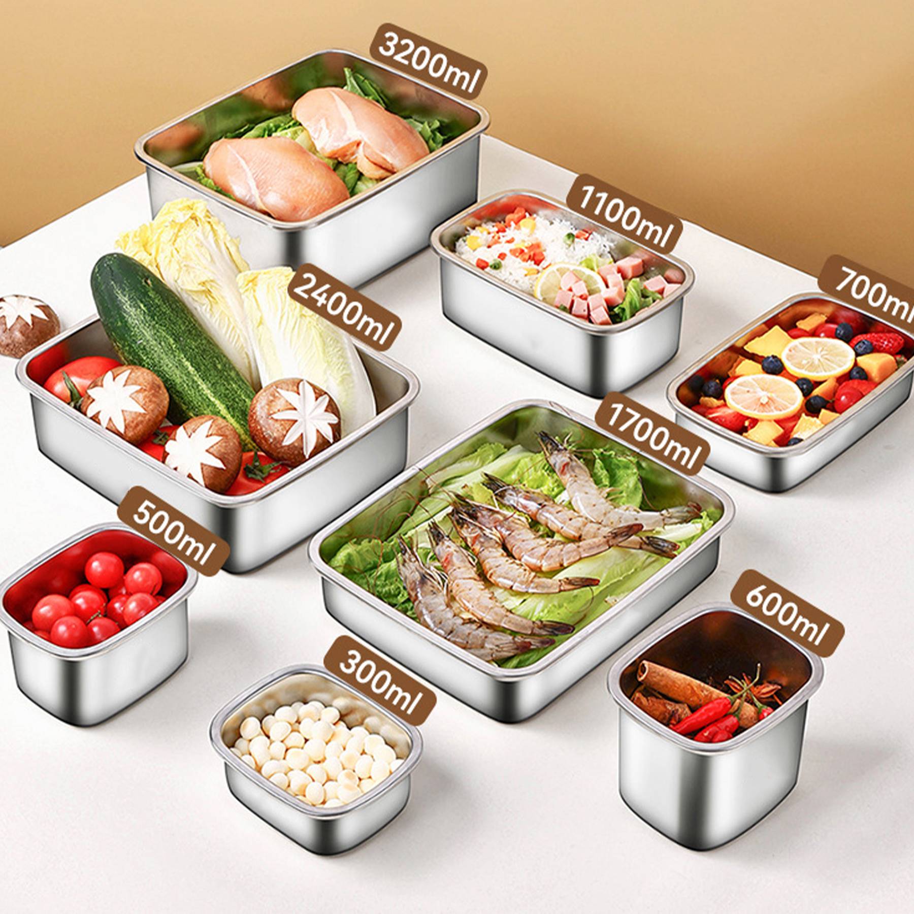 Large Stainless Steel Bento Box - Image 3