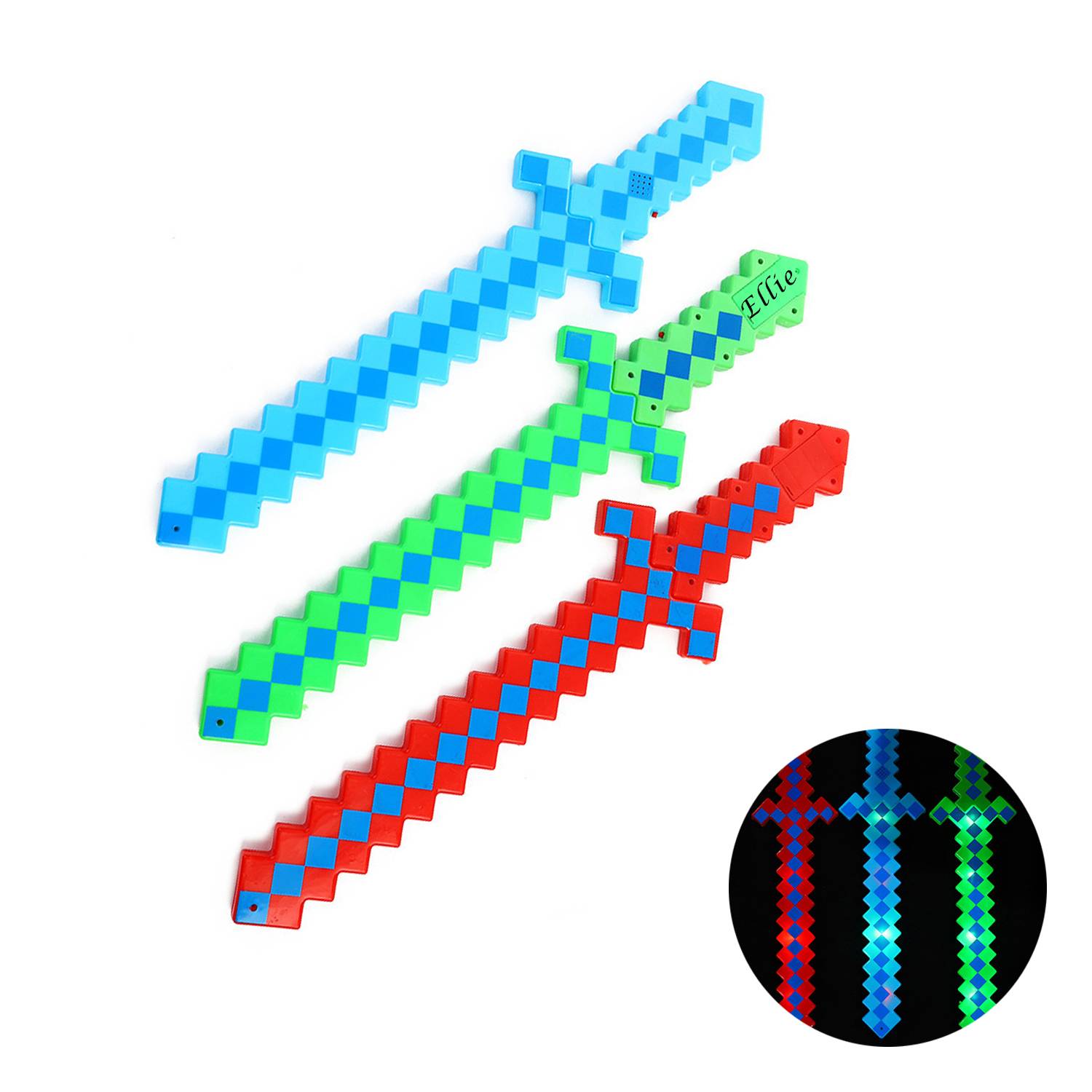 LED Illuminated Mosaic Sword Children's Toy