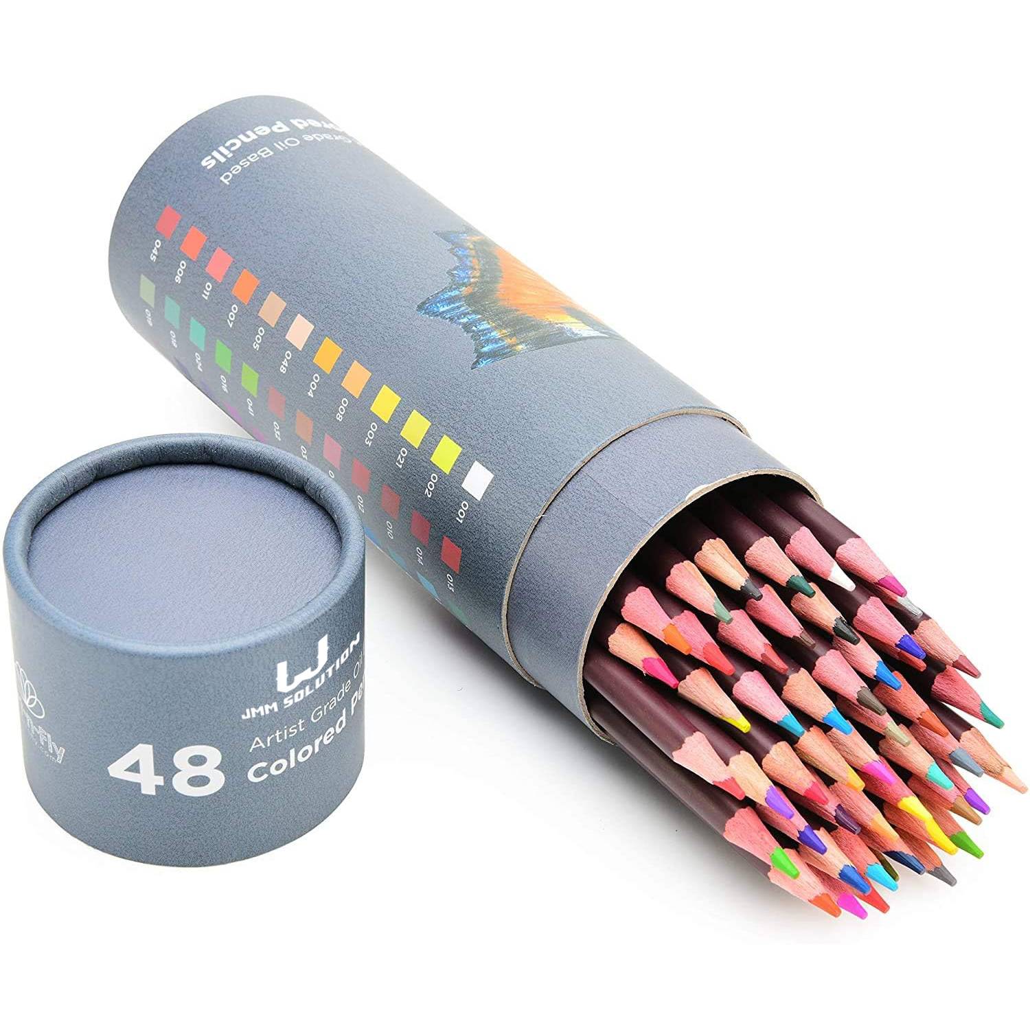 48 Piece Oil-Based Colored Pencils Set