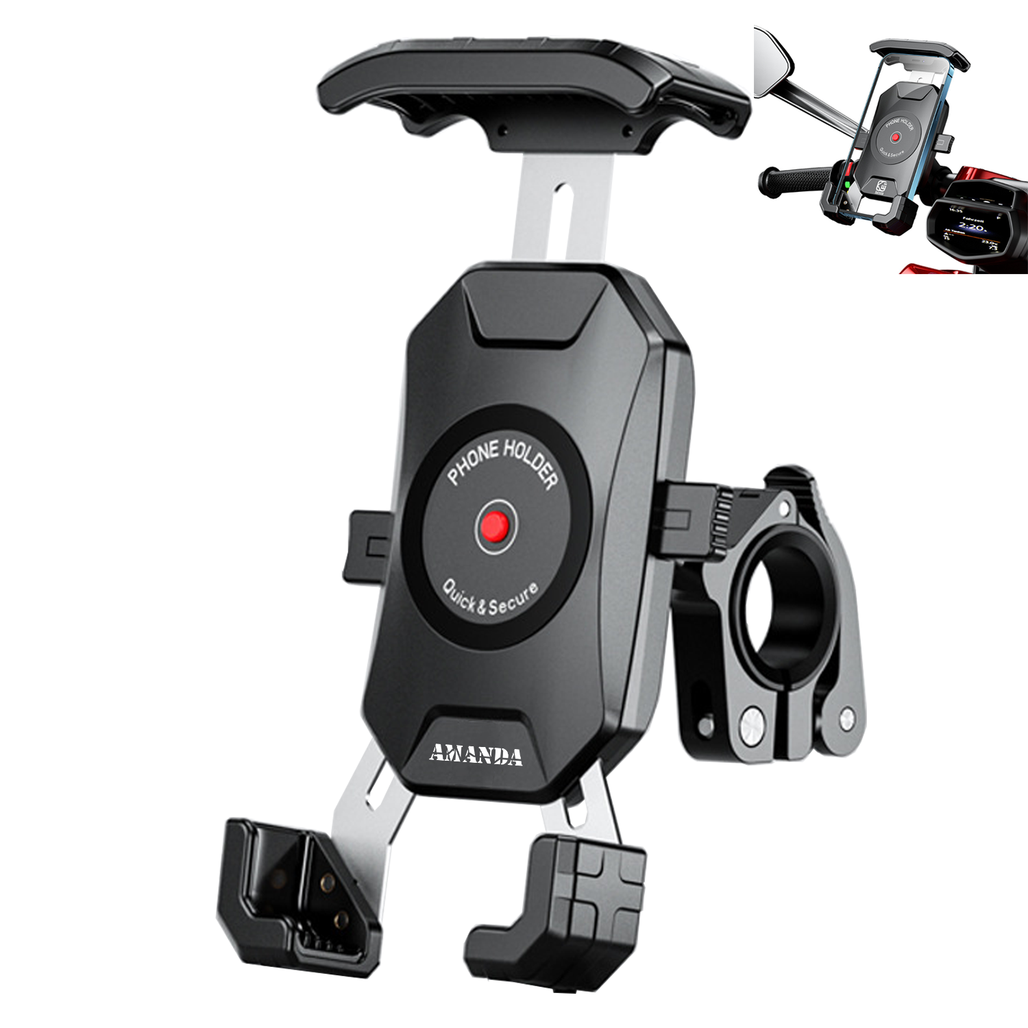 Steady Anti-Shake Motorcycle Phone Holder