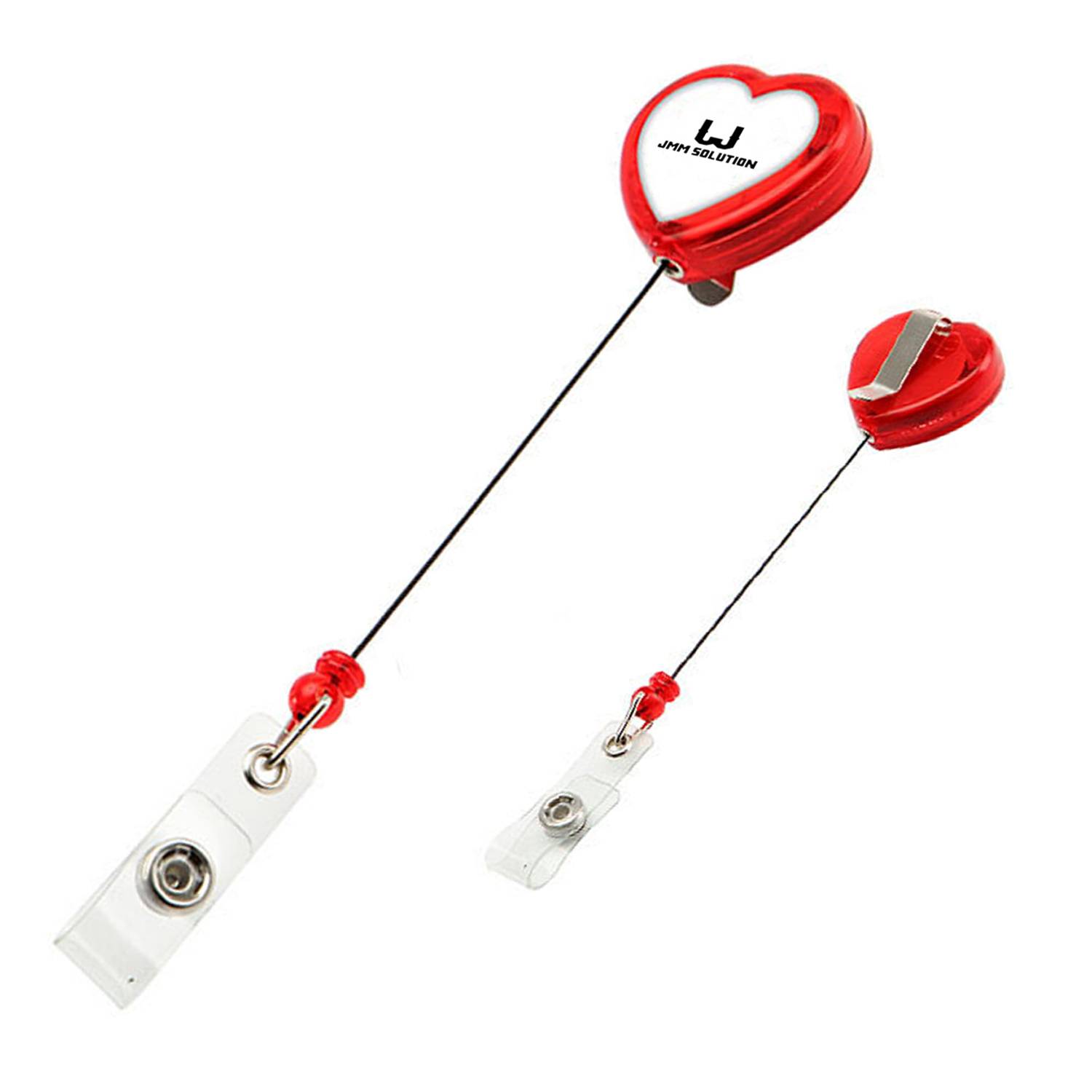 Heart-Shaped Retractable Badge Reel