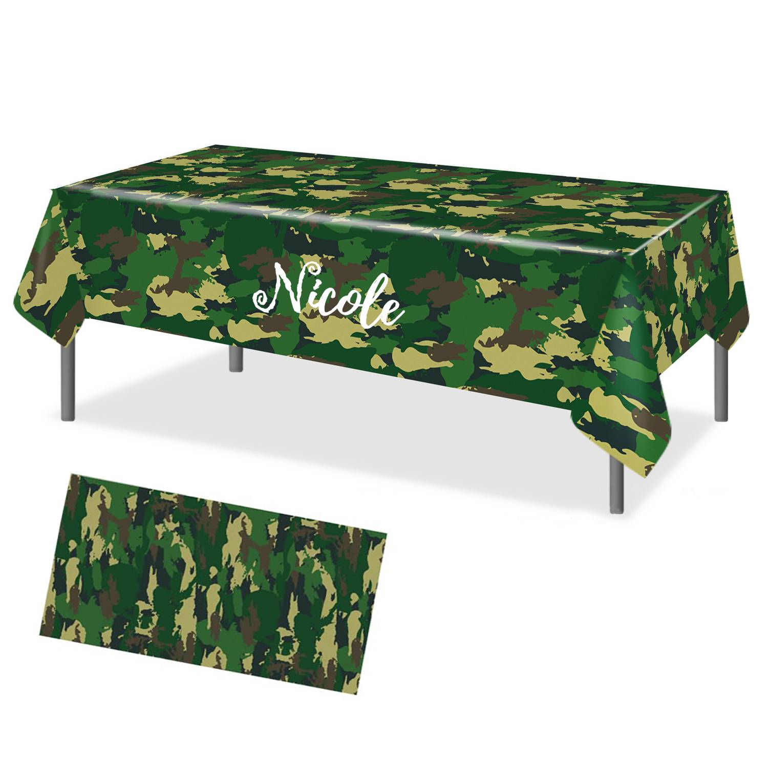 Disposable Outdoor Camouflage Plastic Tablecloth