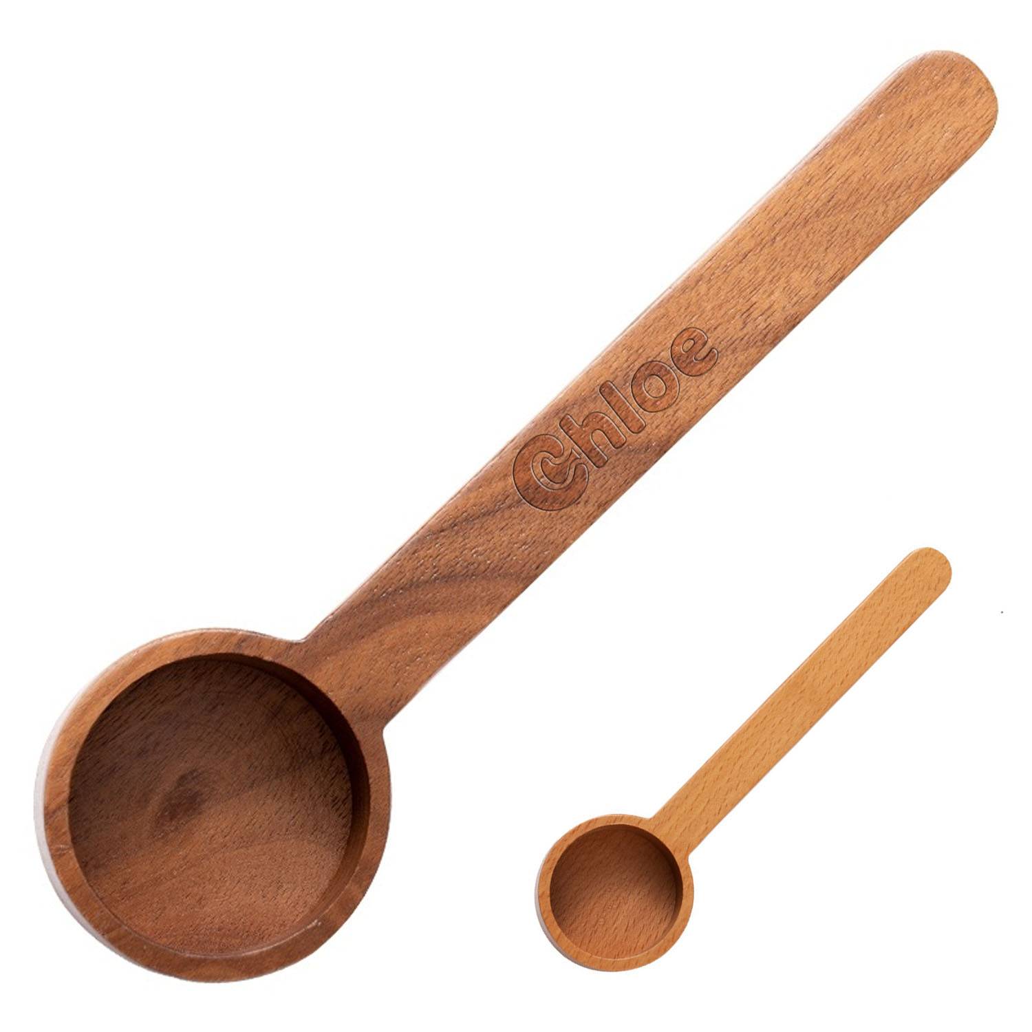 Beech Wood Long Handle Coffee Scoop