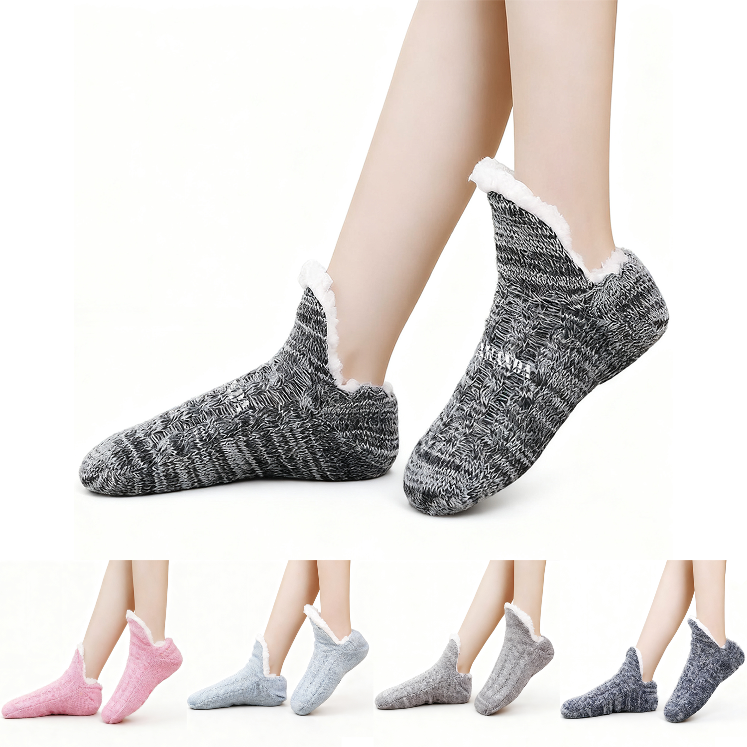 Polyester Anti-Skid Slipper Socks