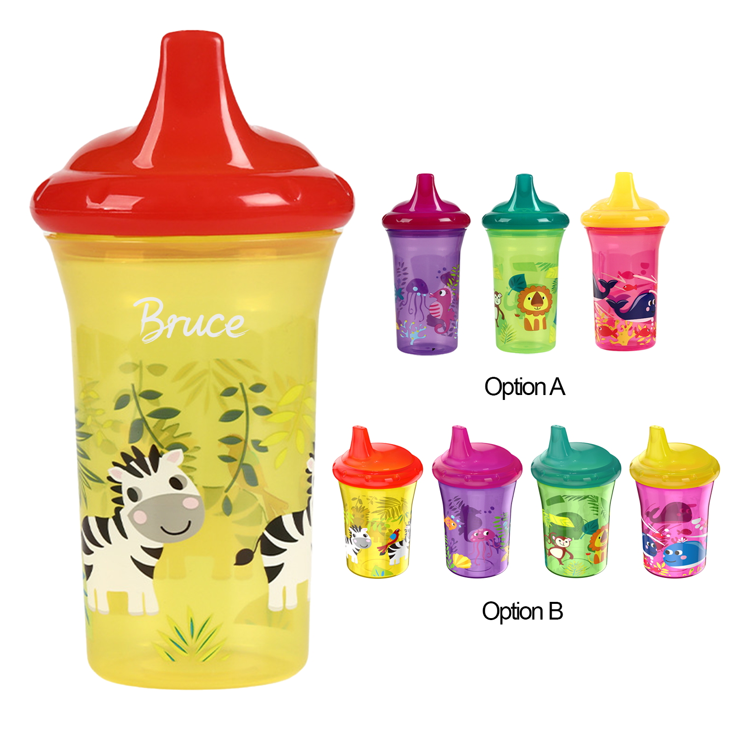 9/12oz Animal Print Baby Tumbler Sippy Cup