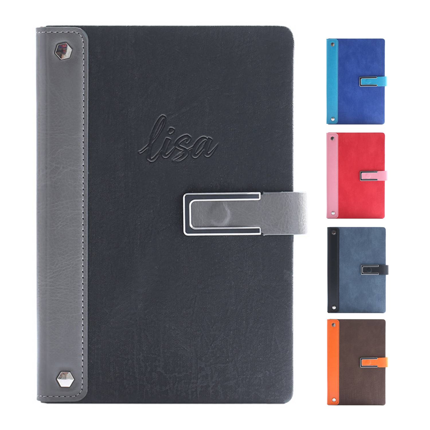 A5 PU Leather Business Notebook w/ Buckle