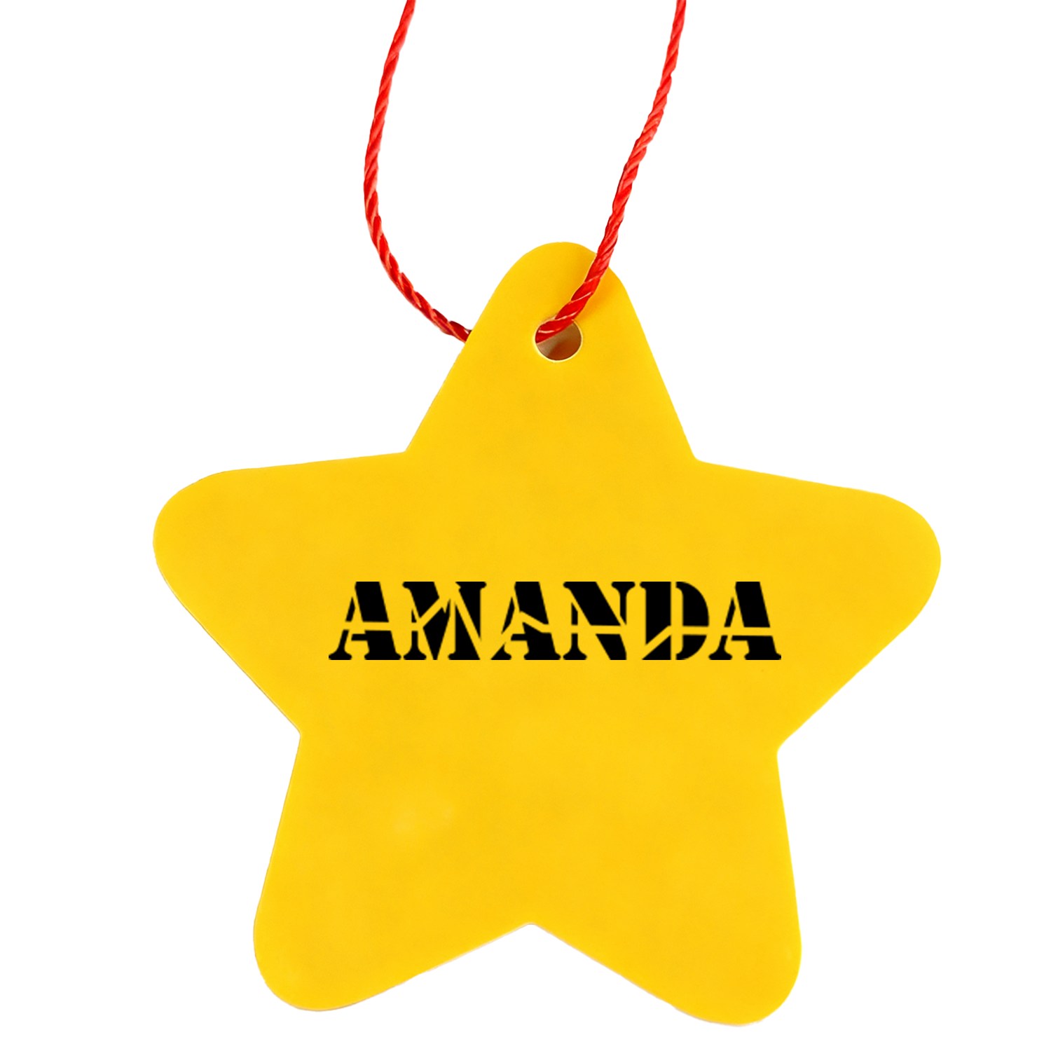 Yellow Paper Star-Shaped Label w/ String