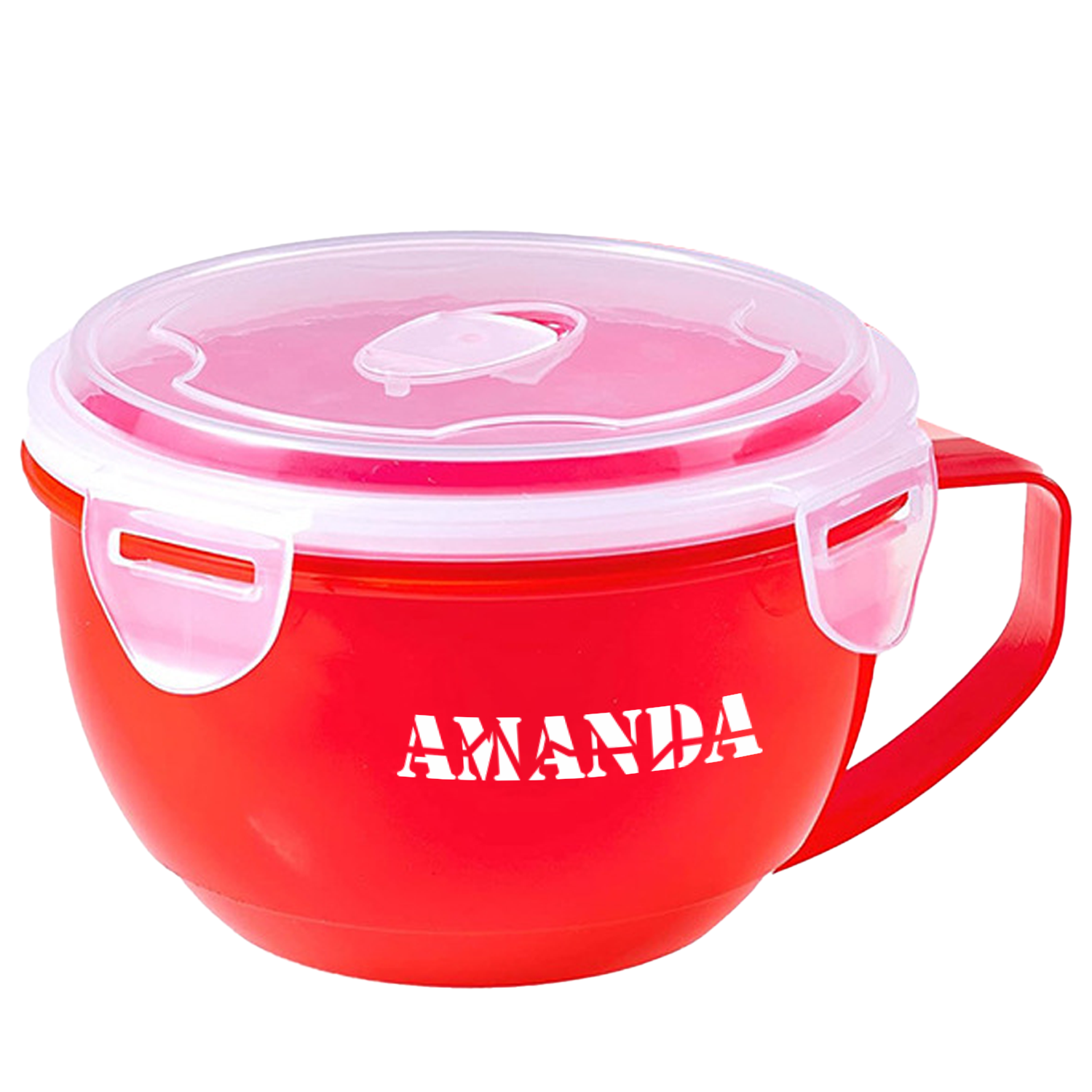 Plastic Microwaveable Food Container Soup Bowl with Lid