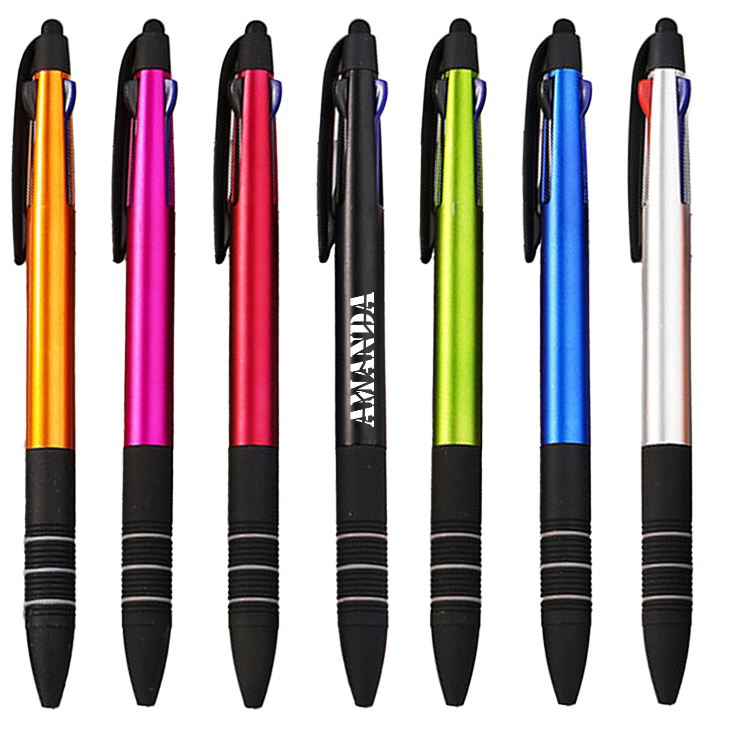 3 Color Plastic Stylus Ballpoint Pen