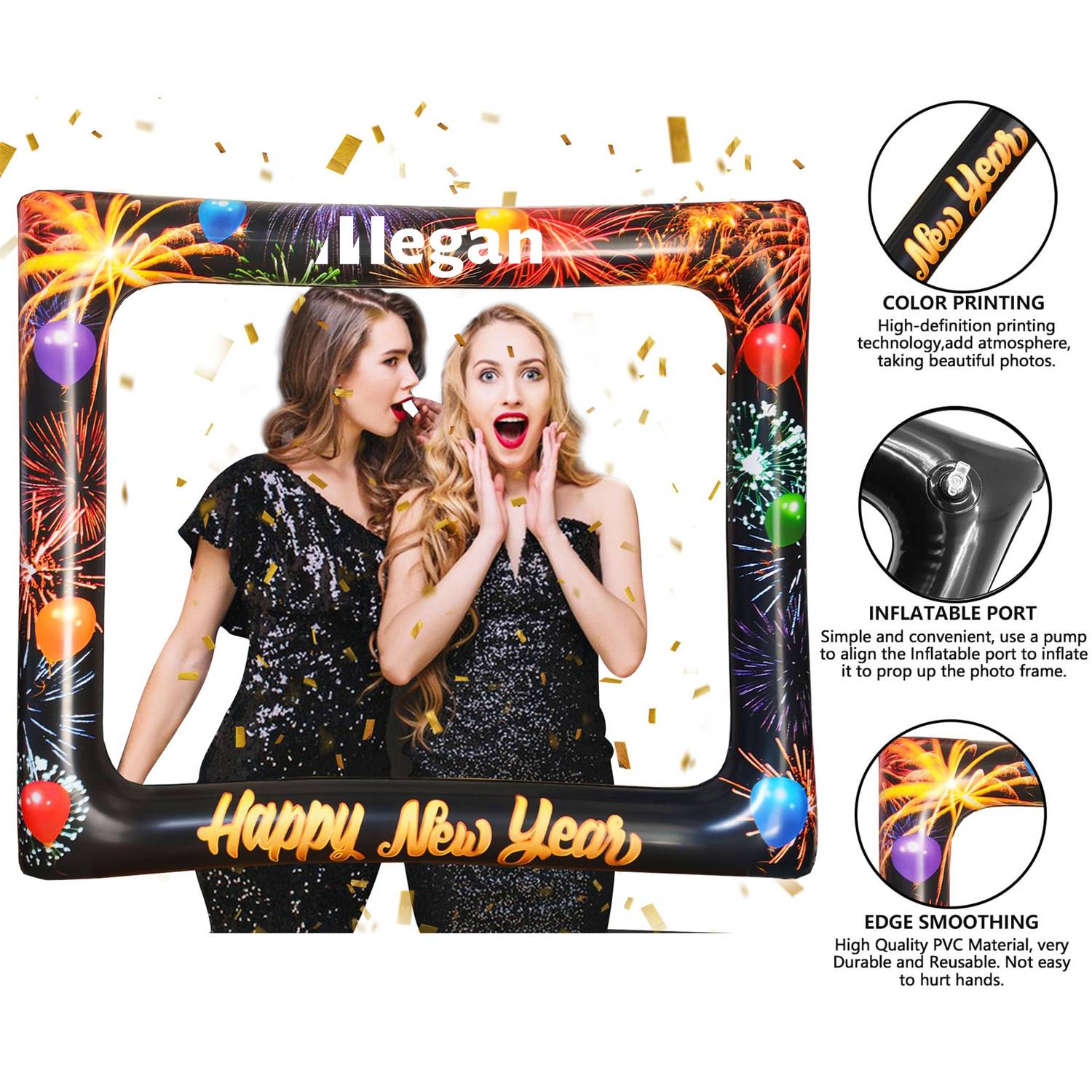 Inflatable New Year Party Photo Booth Frame