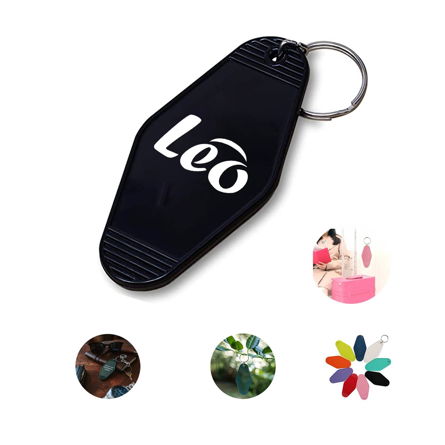 Customizable Vintage ABS Hotel Motel Keychain