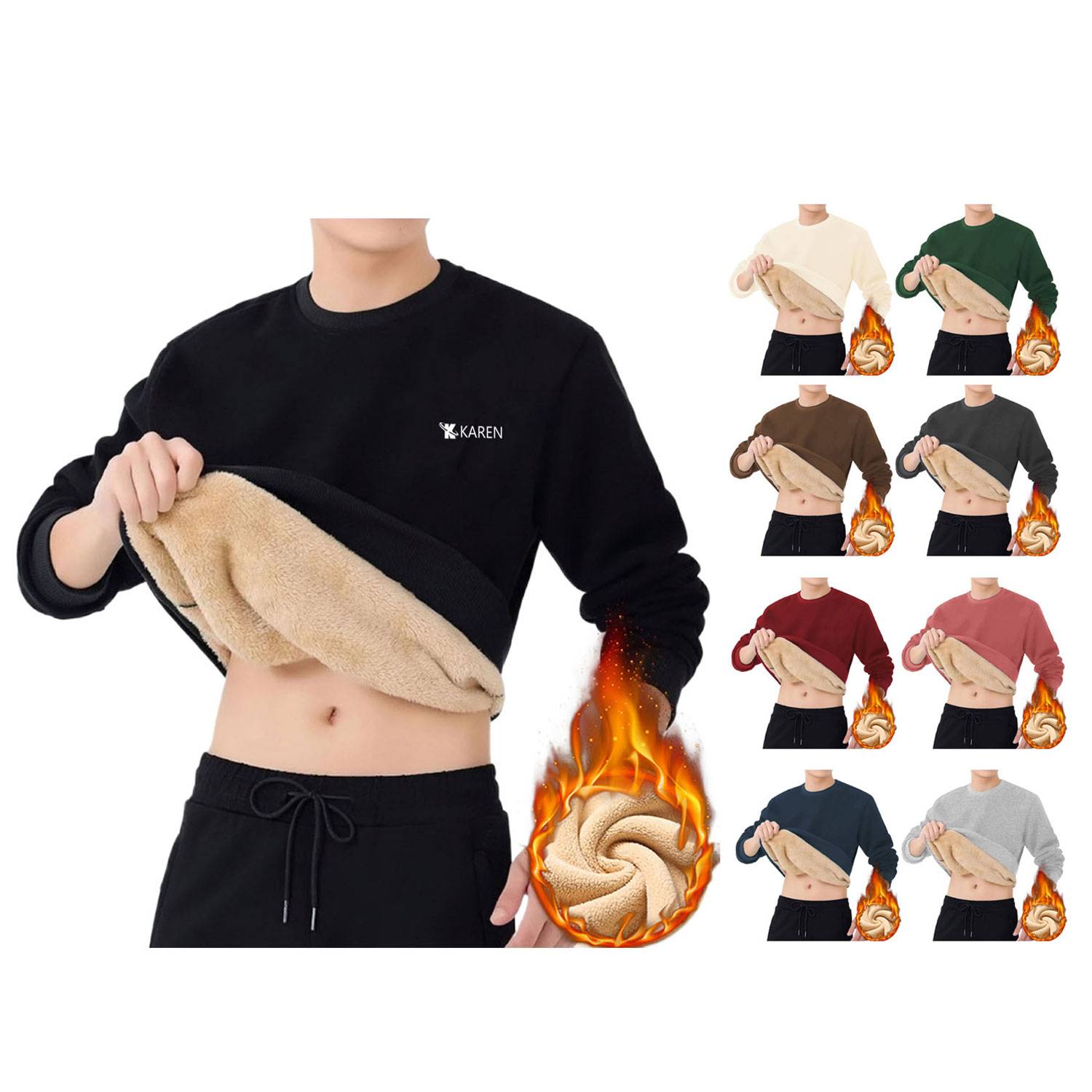 Winter Warm Soft Cozy Fleece Sweatshirt