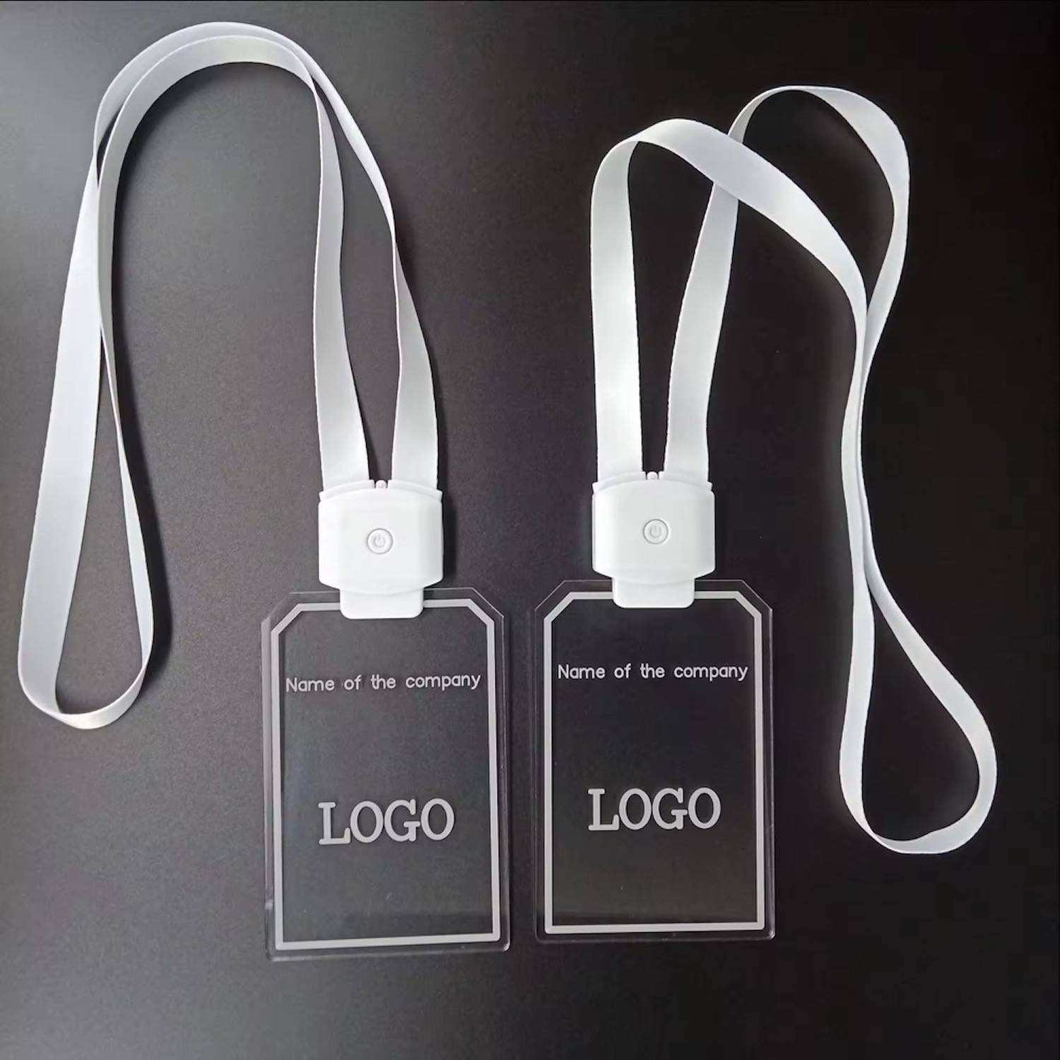 Custom Logo Light-Up Acrylic Glow Pendant Necklace Lanyard - Image 4