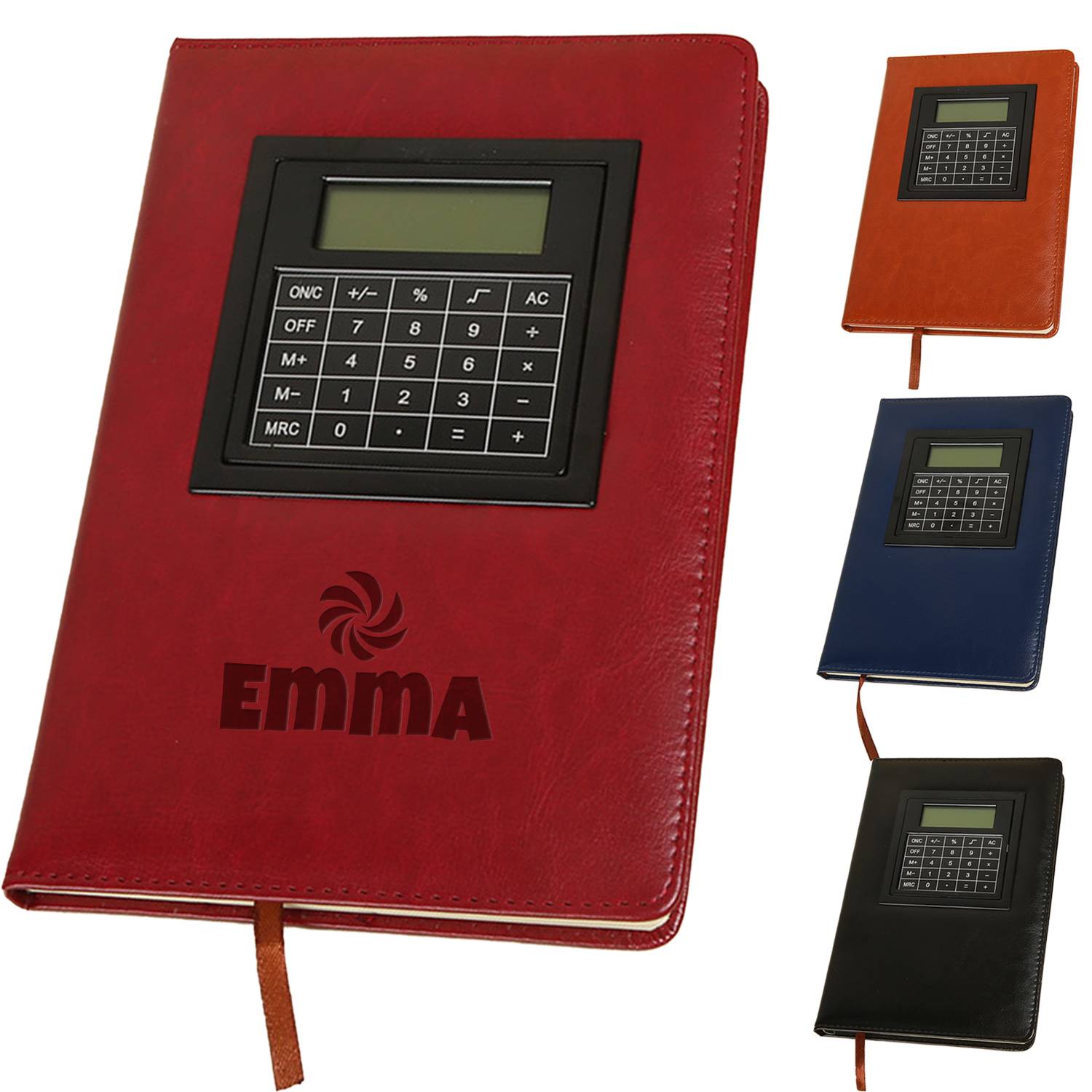 A5 200 Pages PU Leather Notebook w/ Calculator