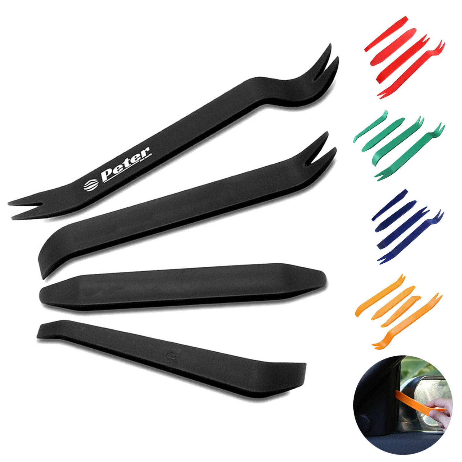 4pcs Plastic Auto Door Clip Panel Trim Removal Tool Kits