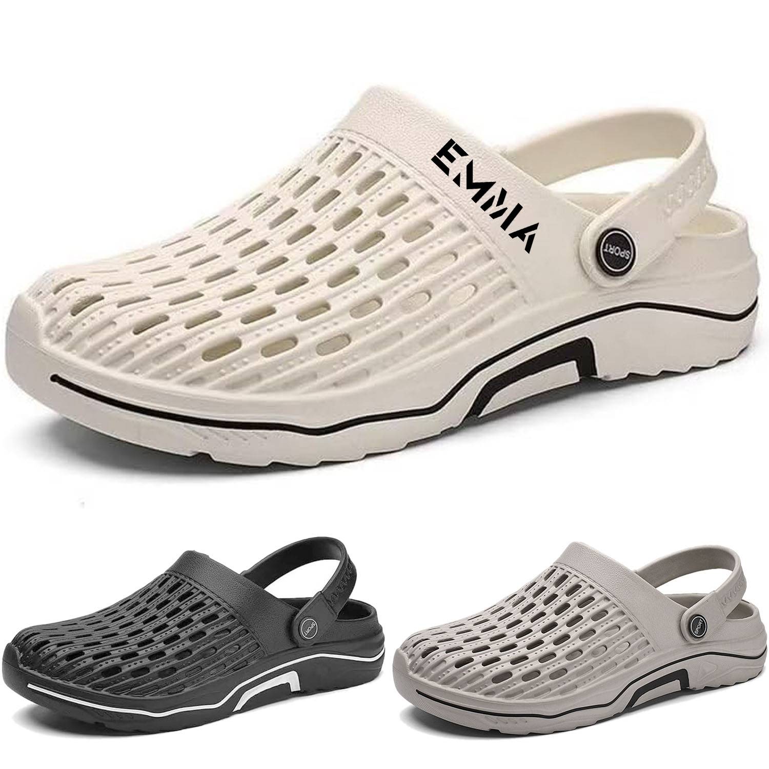 Men's Closed Toe Soft Summer Sandals for Beach Fishing Walk