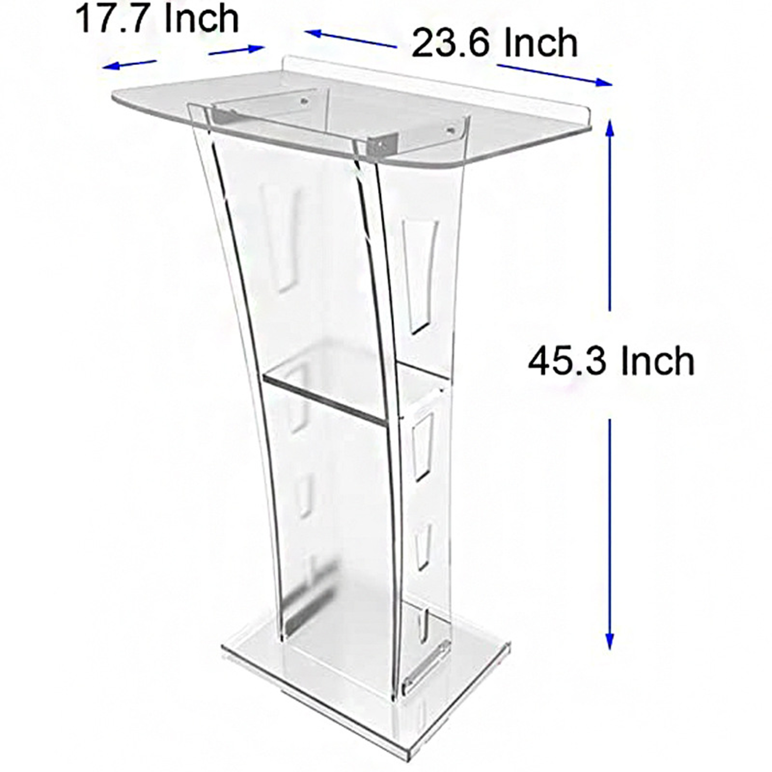 Clear Portable Acrylic Podium - Image 3