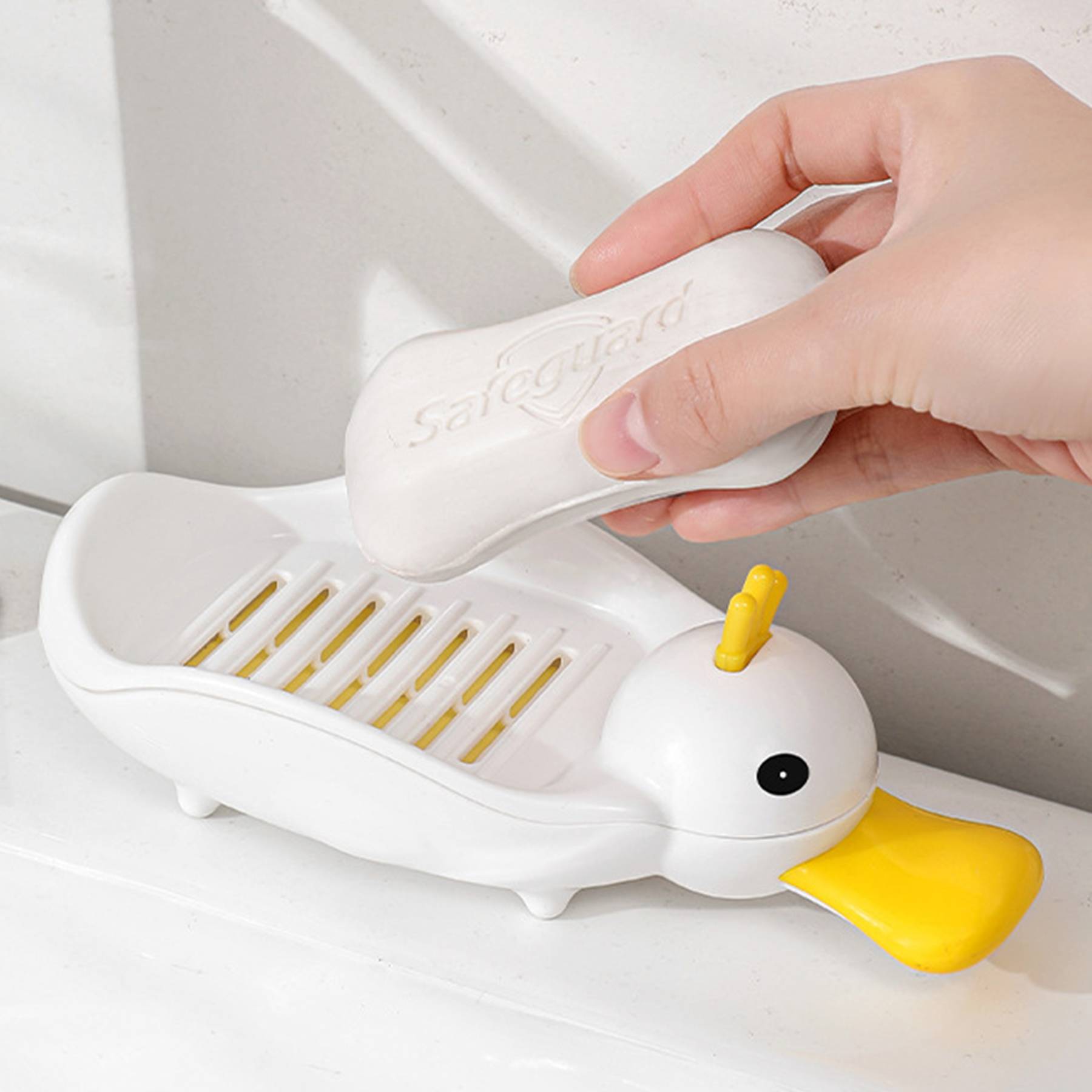 Polypropylene Cute duck soap dish in the bathroom - Image 4