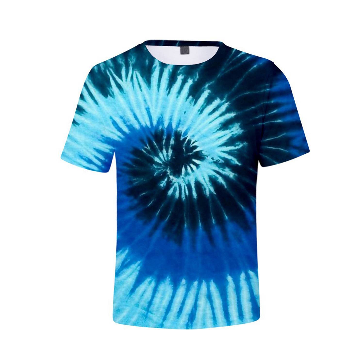 Tie Dye Polyester Round Neck T-Shirt - Image 10