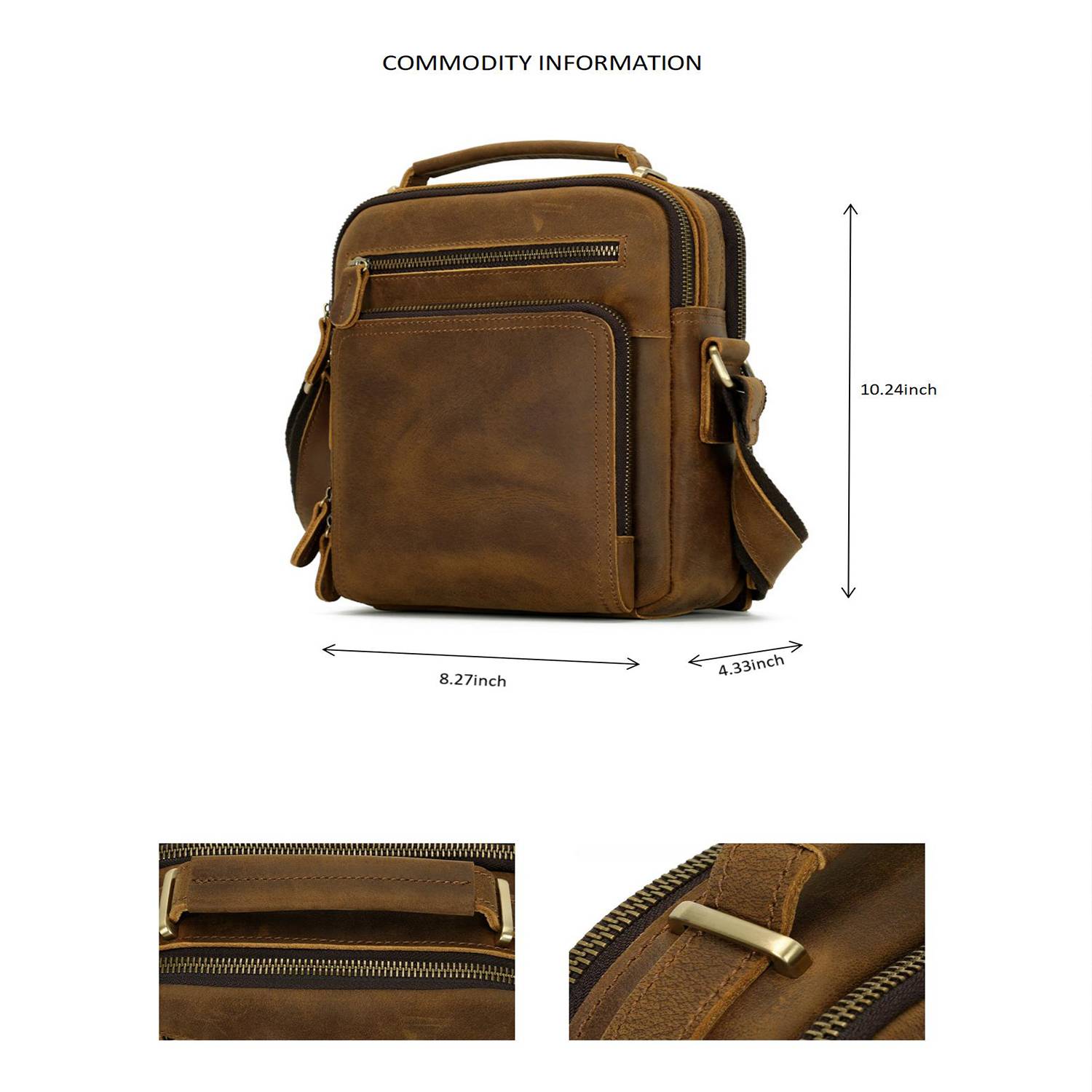 Vintage Shoulder Bag For Men - Image 5