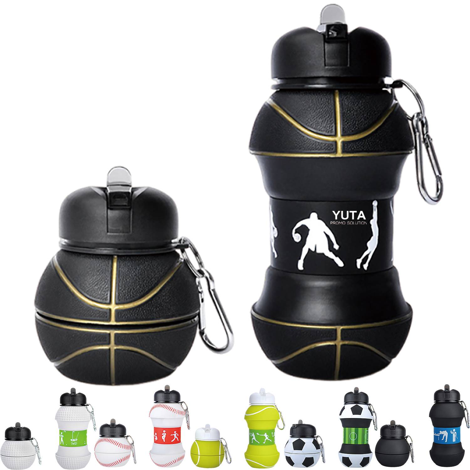 19oz Portable Foldable Silicone Sports Water Bottle For Kids