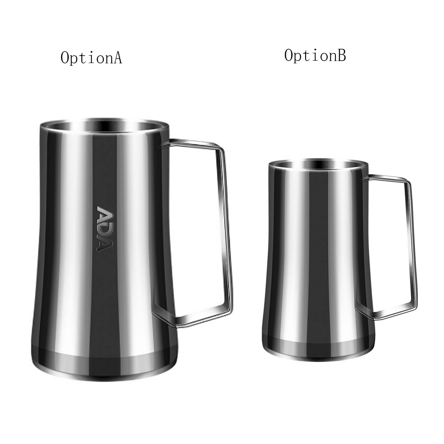 13/20oz Large Capacity Stainless Steel Beer Mug