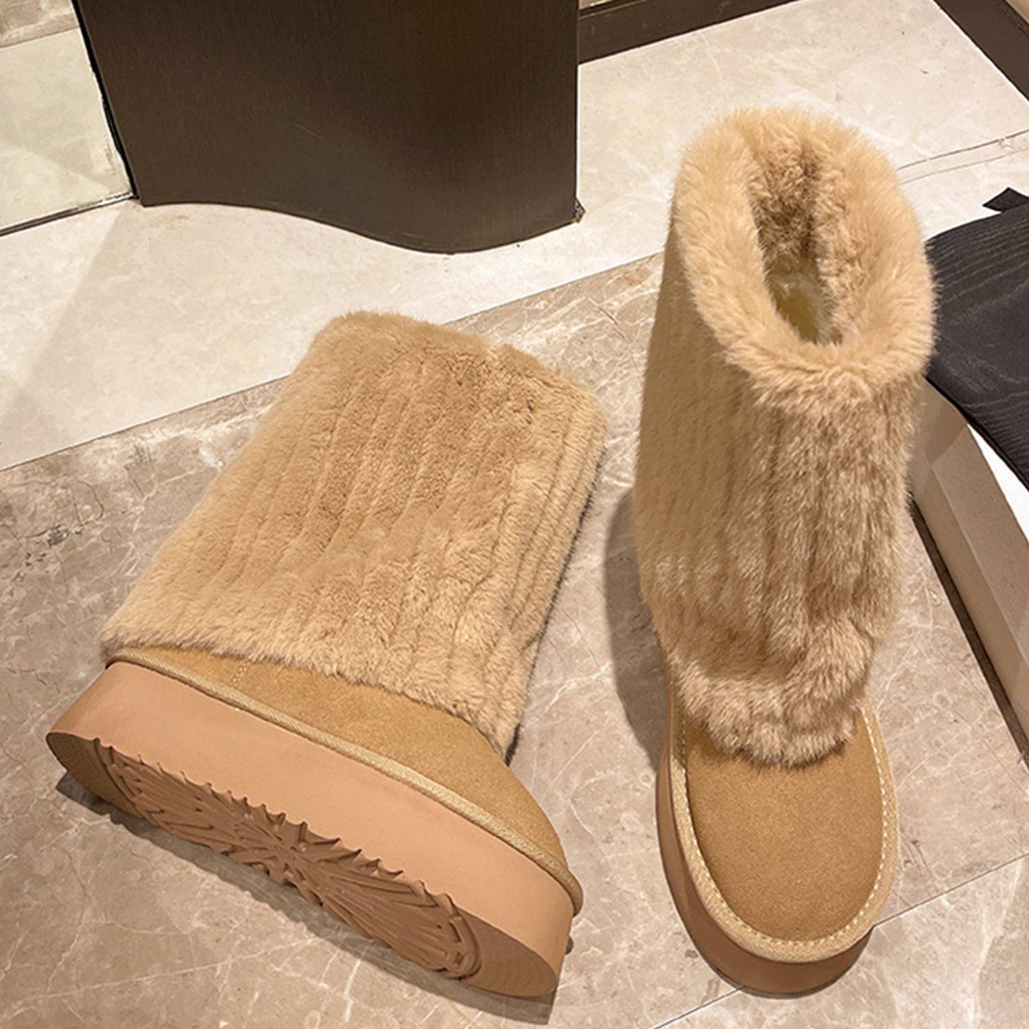 Women's Fuzzy Fleece Boots - Image 4