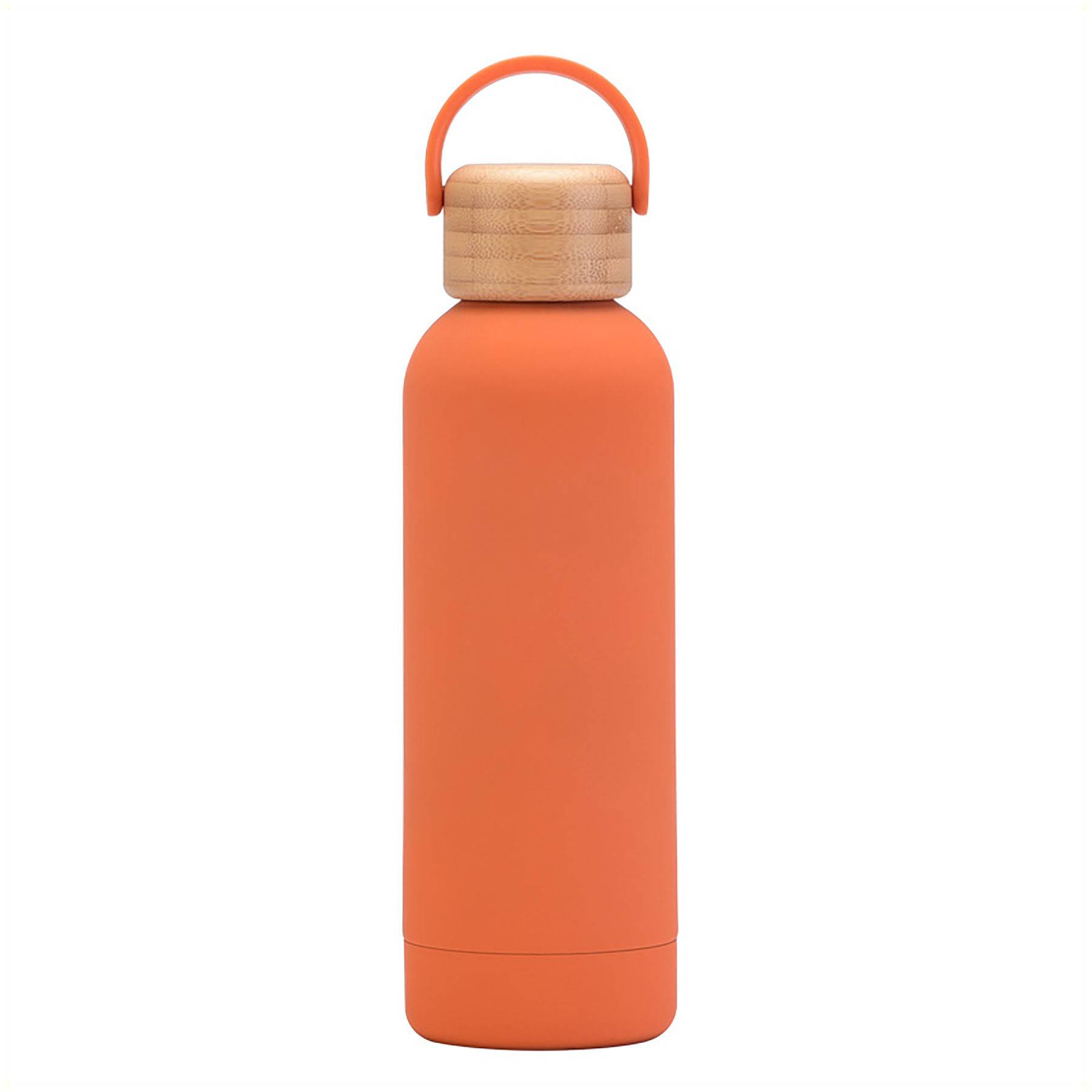 16 Oz Stainless Steel Water Bottle With Bamboo Lid - Image 5
