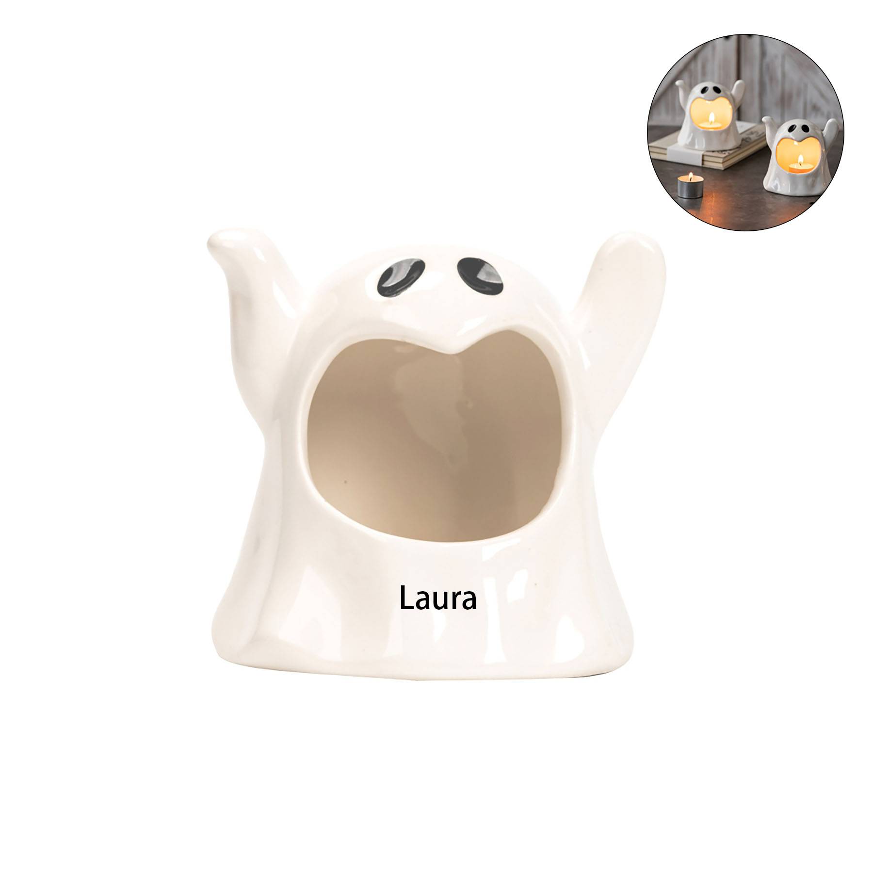 Adorable Halloween Ghost Candle Holder