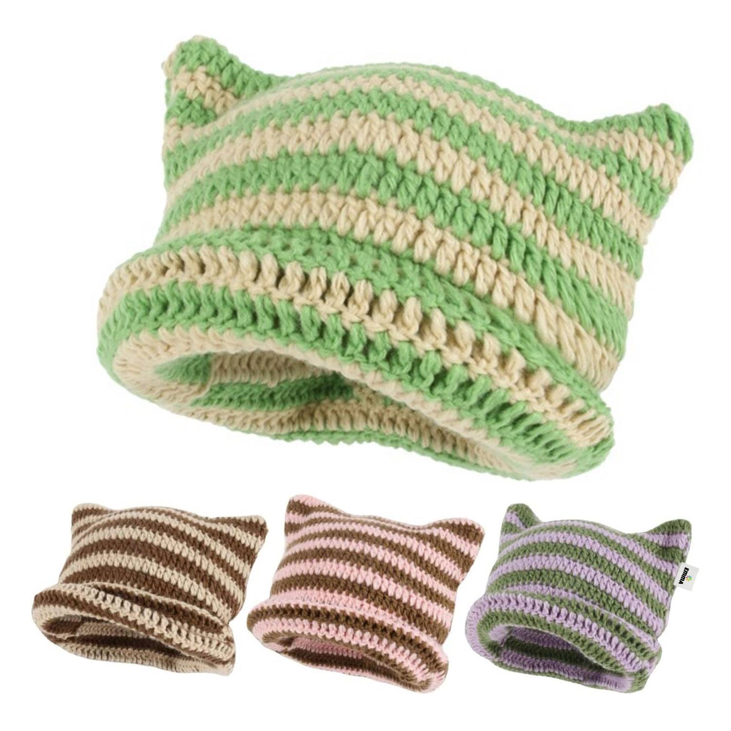 Knitted Cat Ear Little Devil Hat