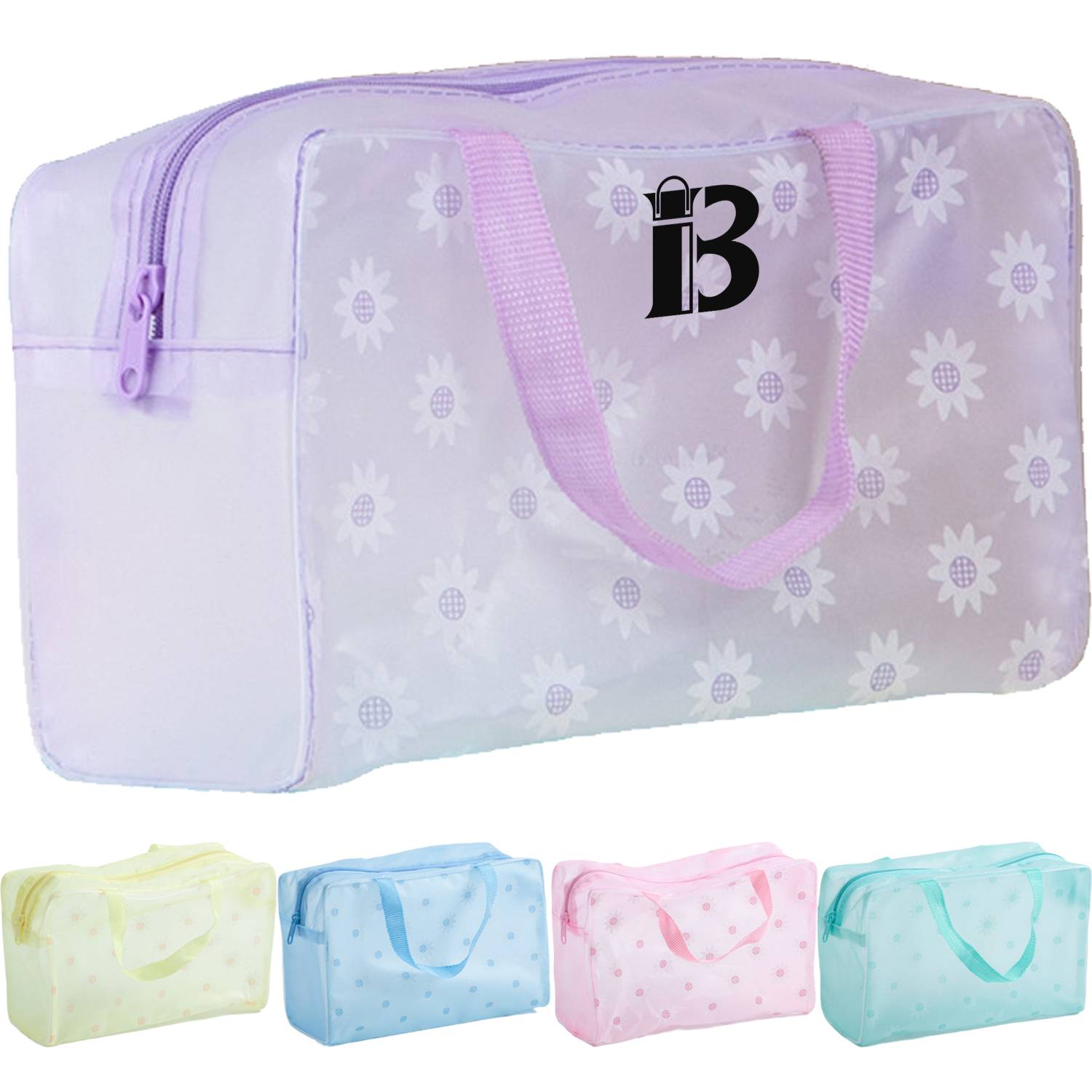 Floral Waterproof PVC Cosmetic Toiletry Bag