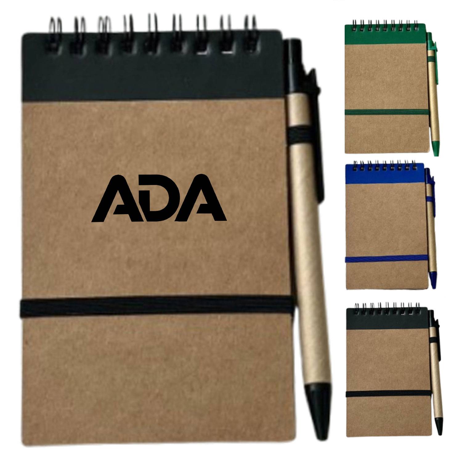 A5 Lined Spiral Notebook w/ Pen