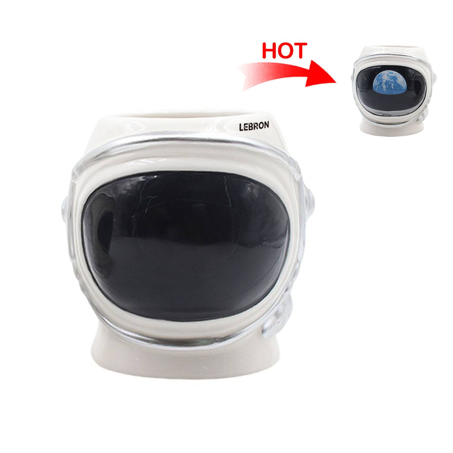 21oz Color-Changing Ceramic Mug Astronaut Helmet Design