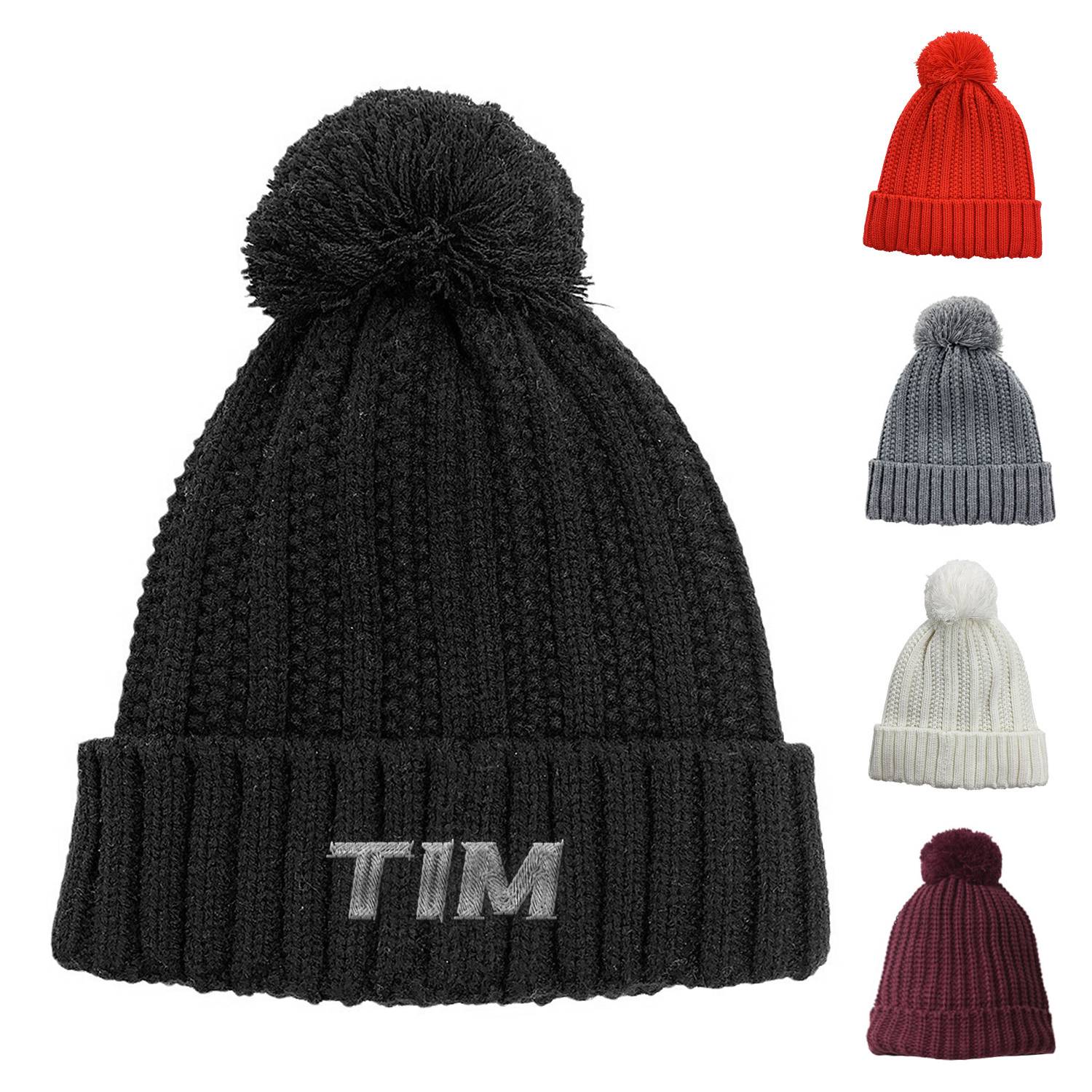 Custom Warmth Hairball Knitted Hat