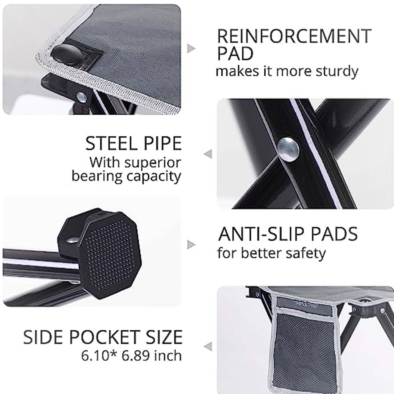 Easy To Carry Light Camping Picnic Square Stool - Image 3