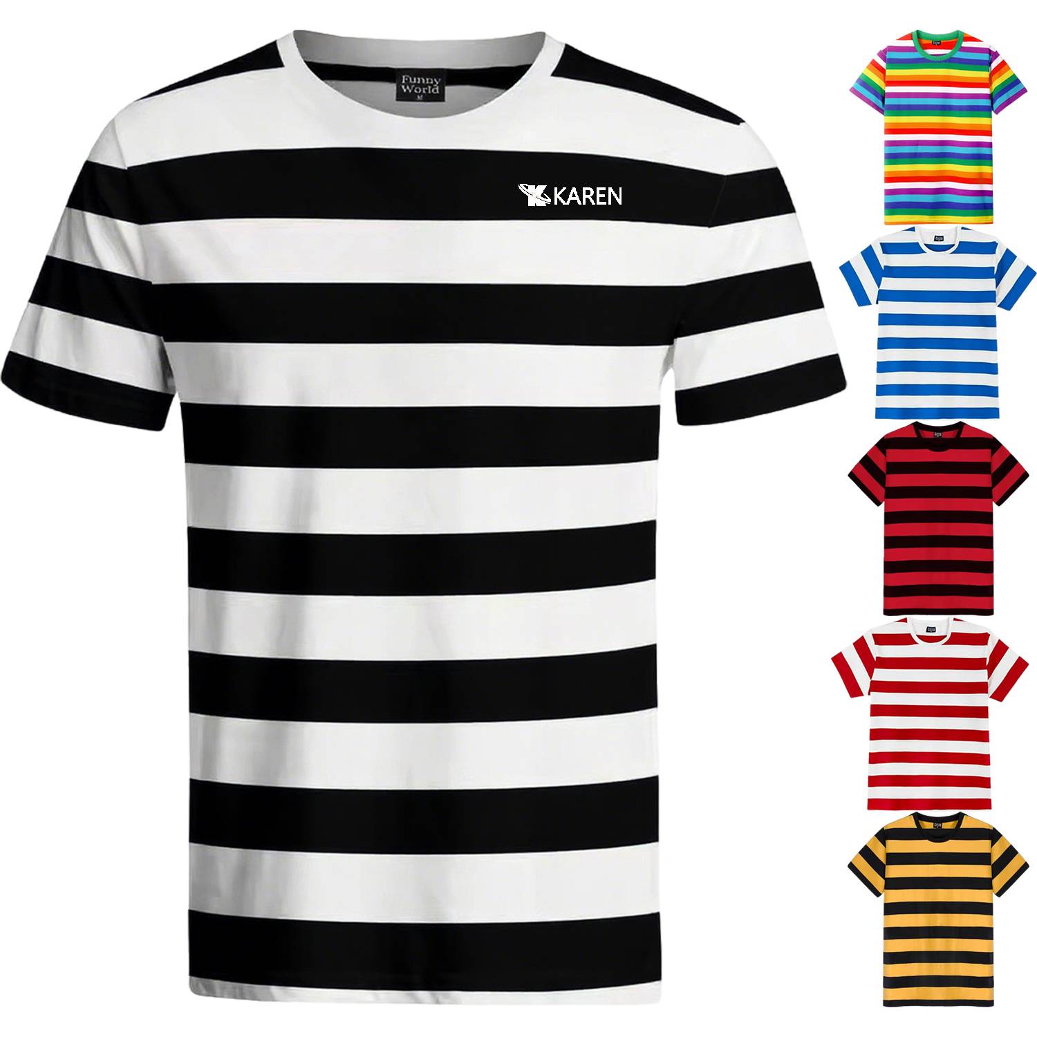 Striped Casual Short Sleeve Crew Neck T-Shirt