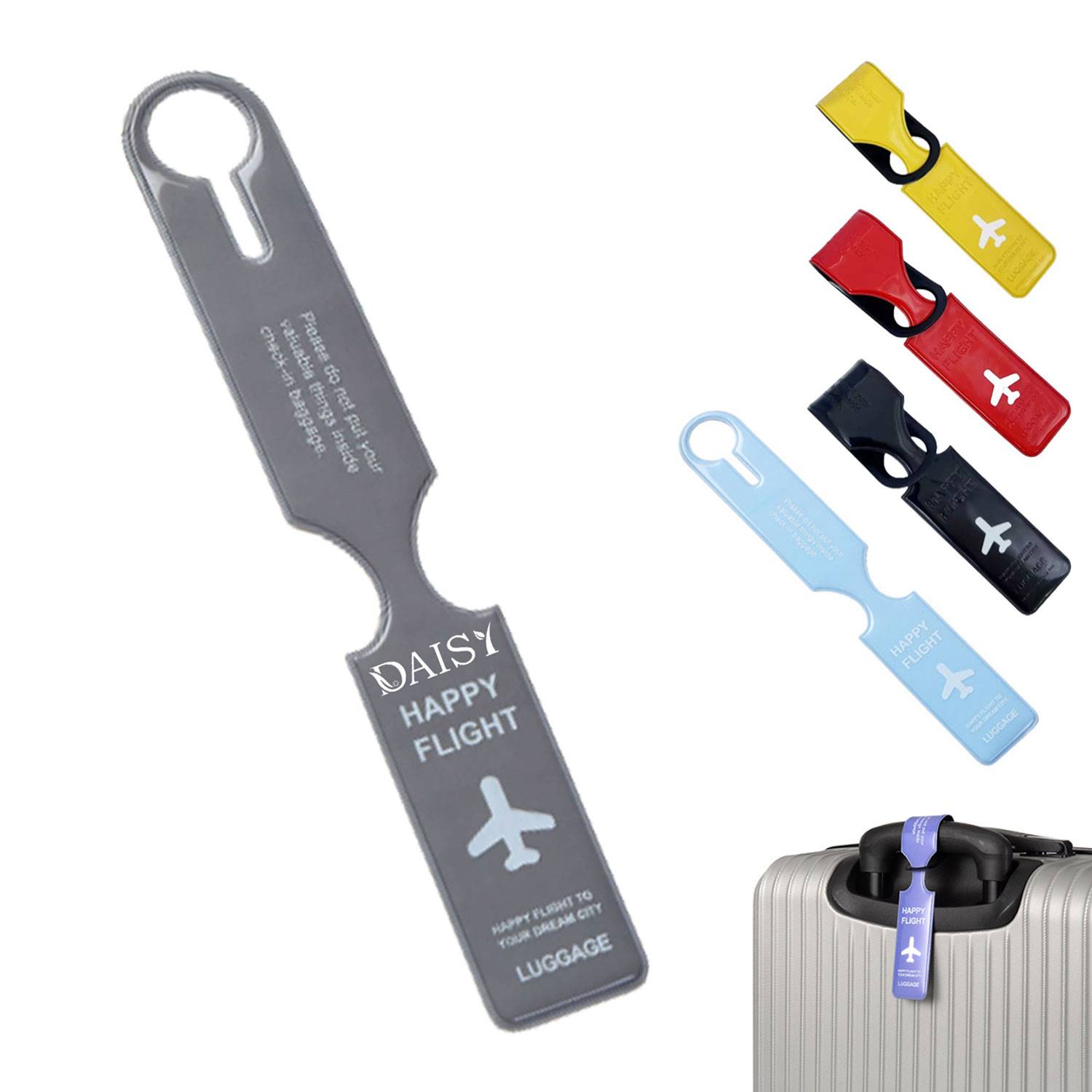 Durable PVC Luggage Tags Suitcase Label for Travel
