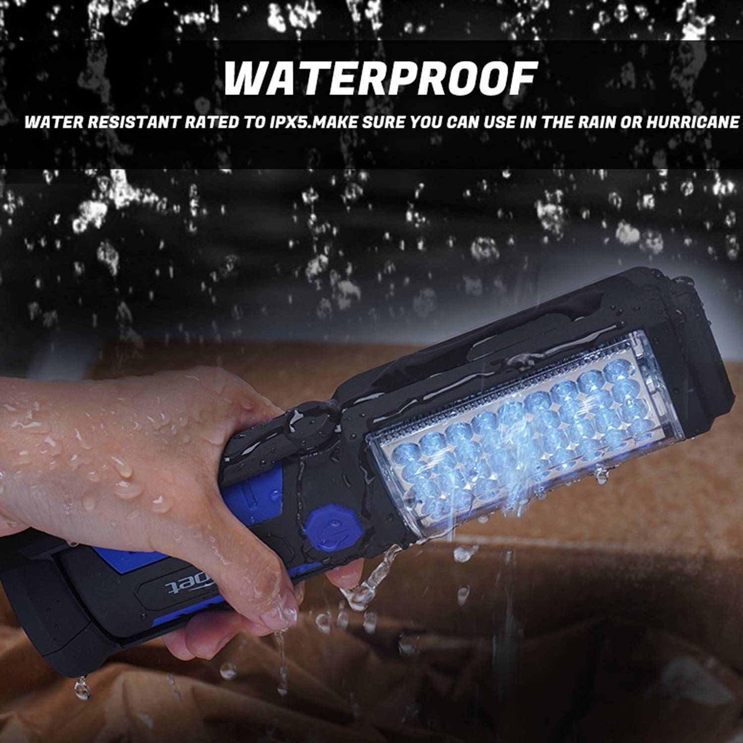Adjustable Magnetic LED Work Flashlight w/ Hook - Image 5