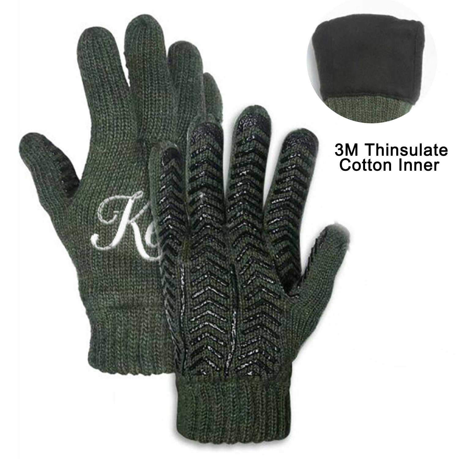 Poly-Cotton Non-Slip Thickened Knitted Gloves