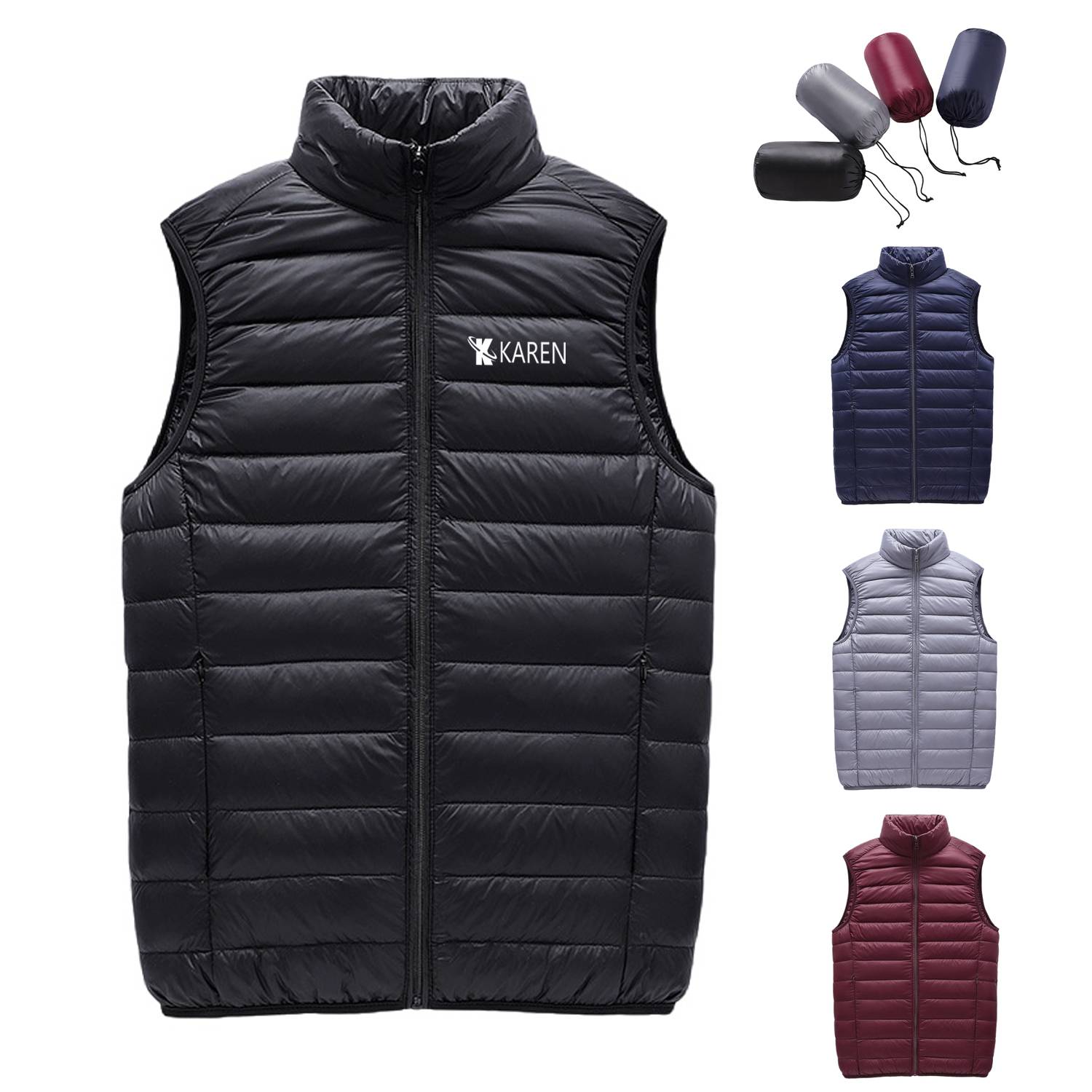 Men’s Lightweight Nylon Puffer Vest