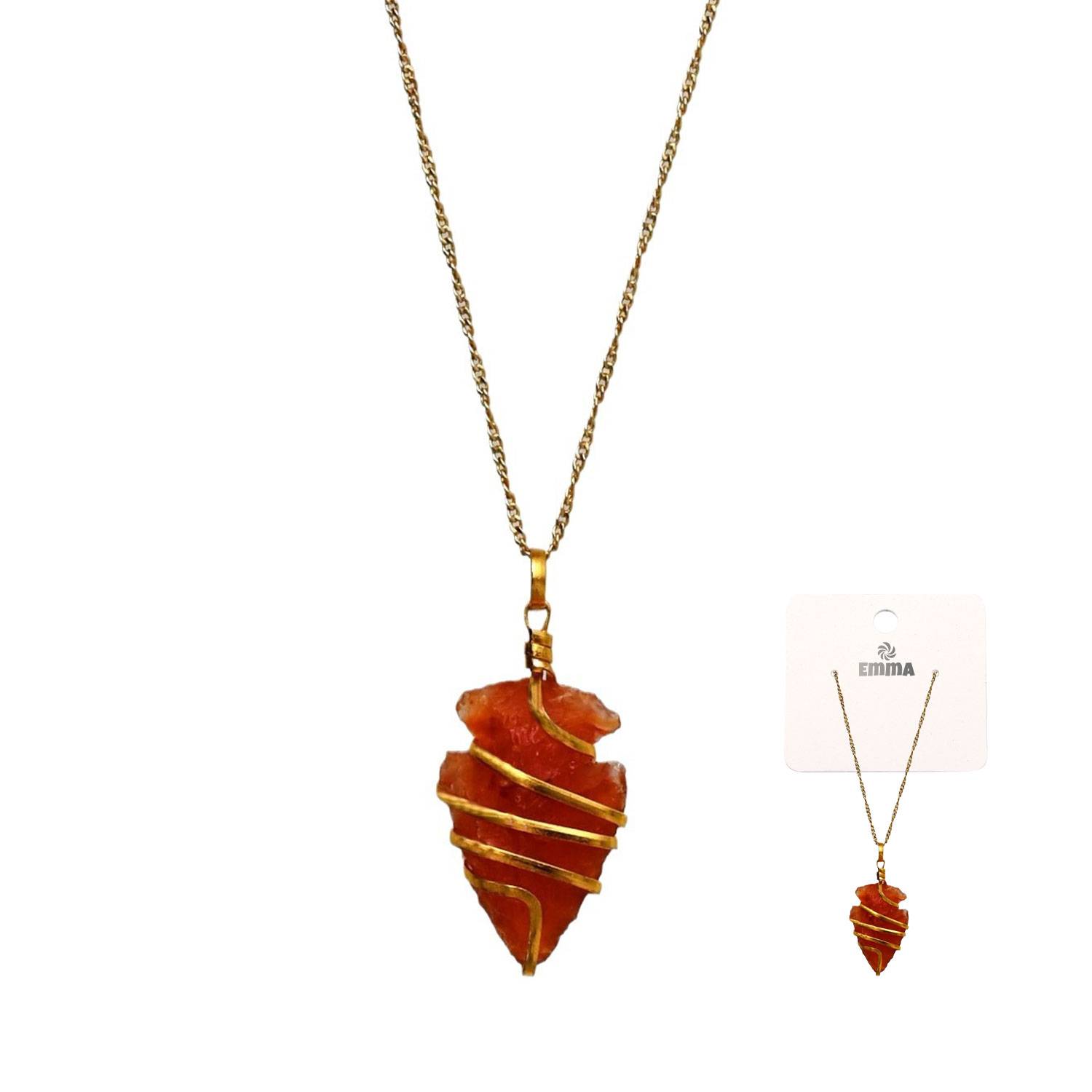 Spiral arrow pendant necklace