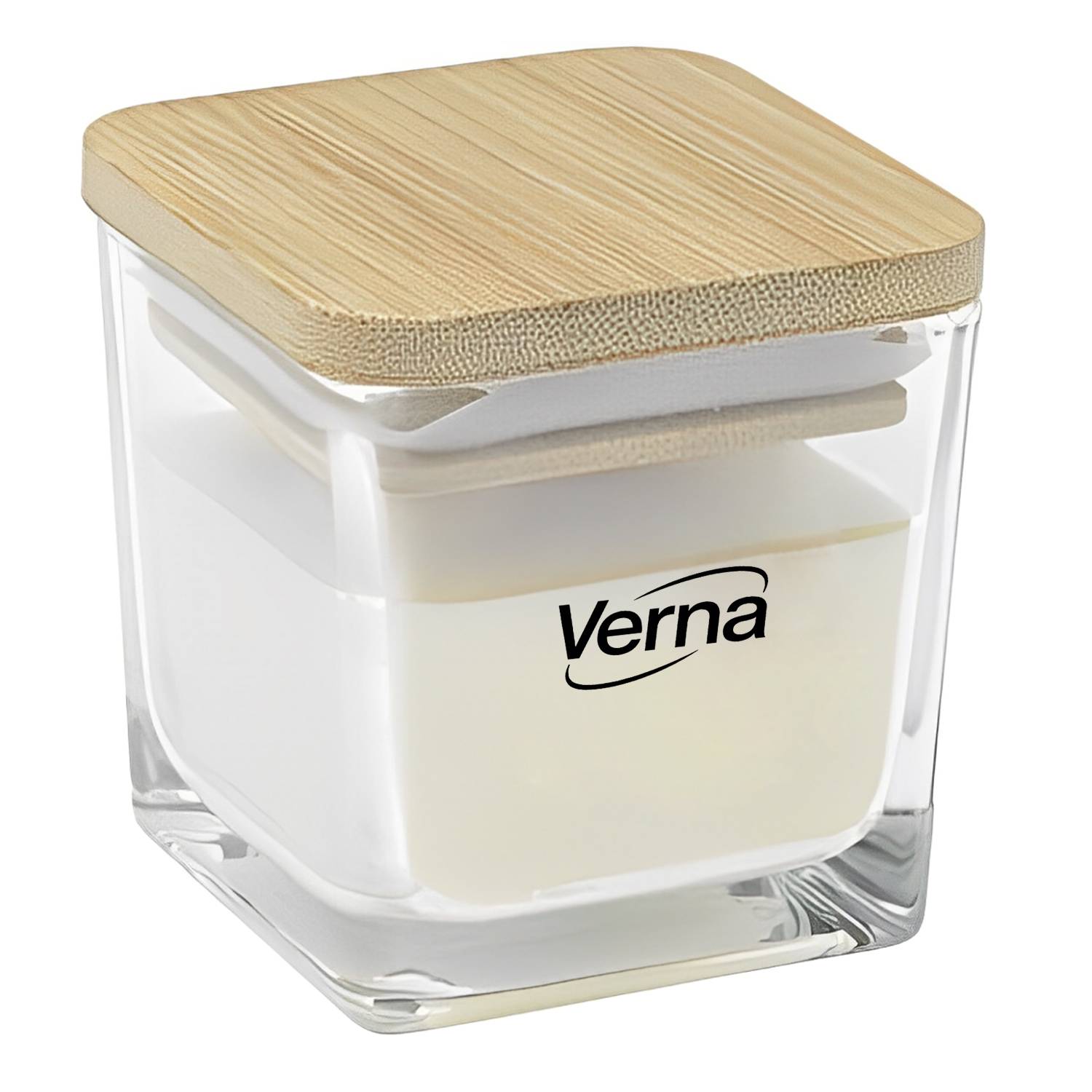 Mini Bamboo Lid Square Soy Wax Scented Candle