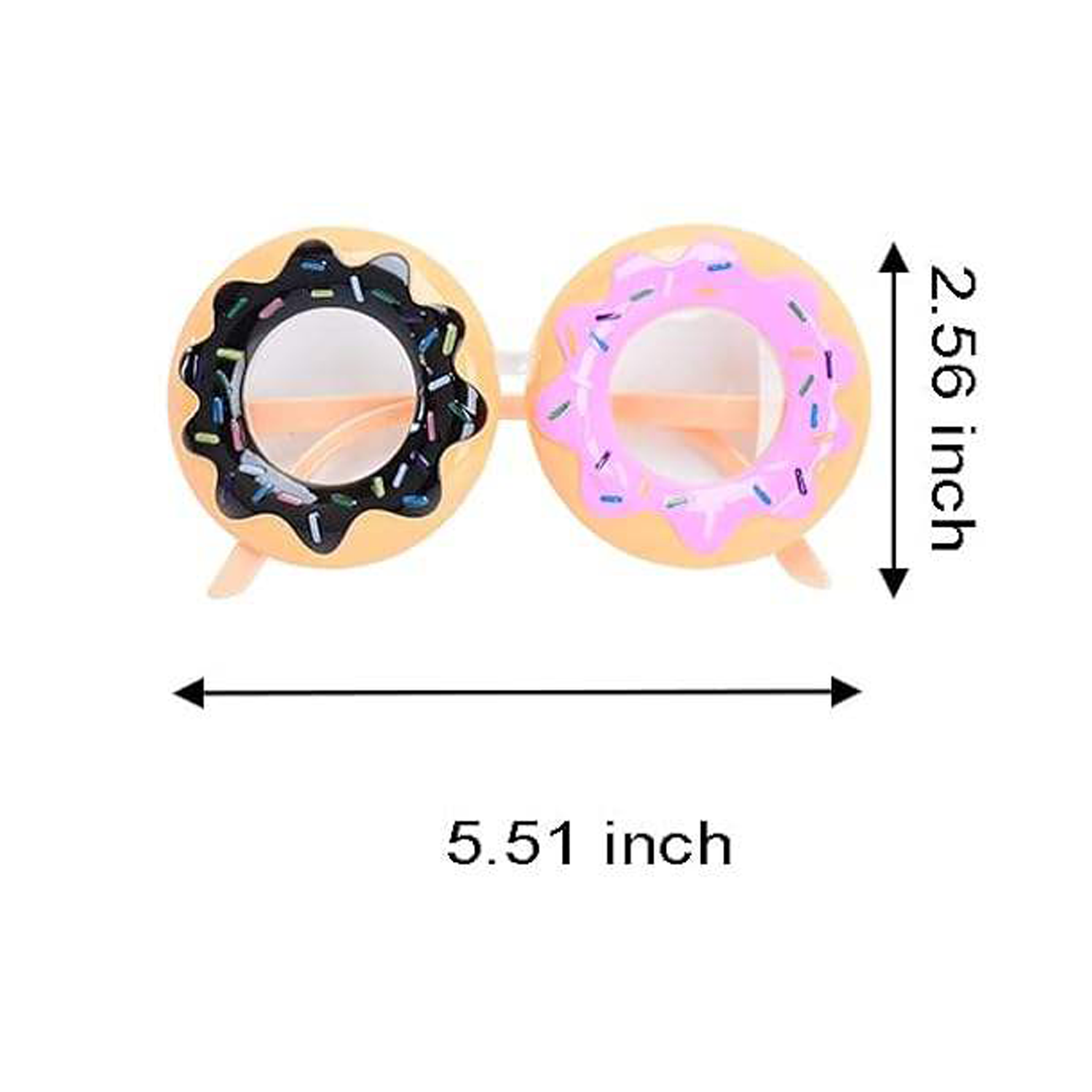 Funny PC Resin Cartoon Donut Glasses - Image 3