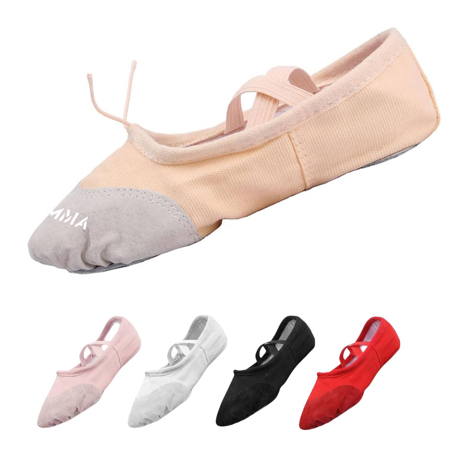Canvas Ballet Shoes W/ Leather Toe