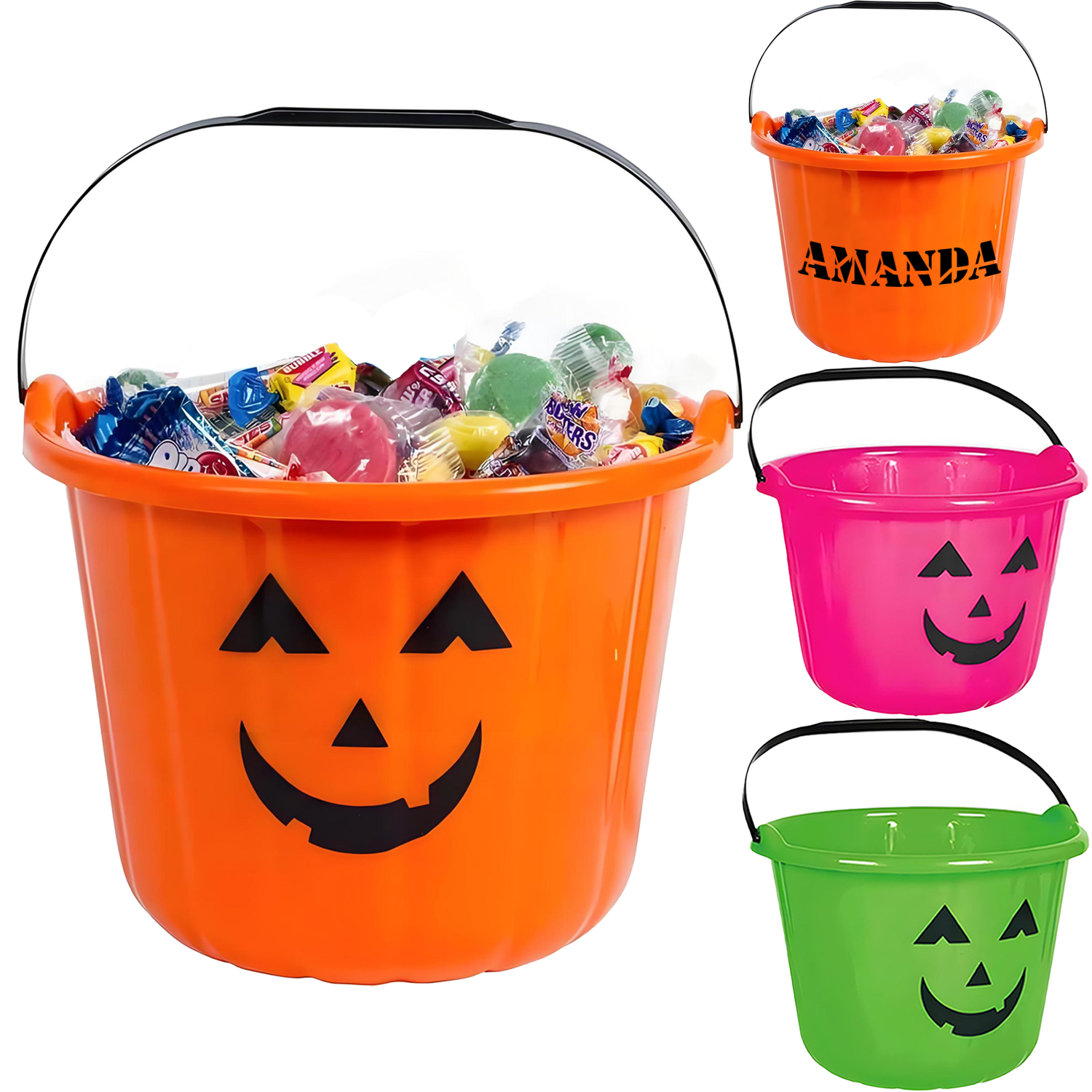 Kids Halloween Pumpkin Candy Pail