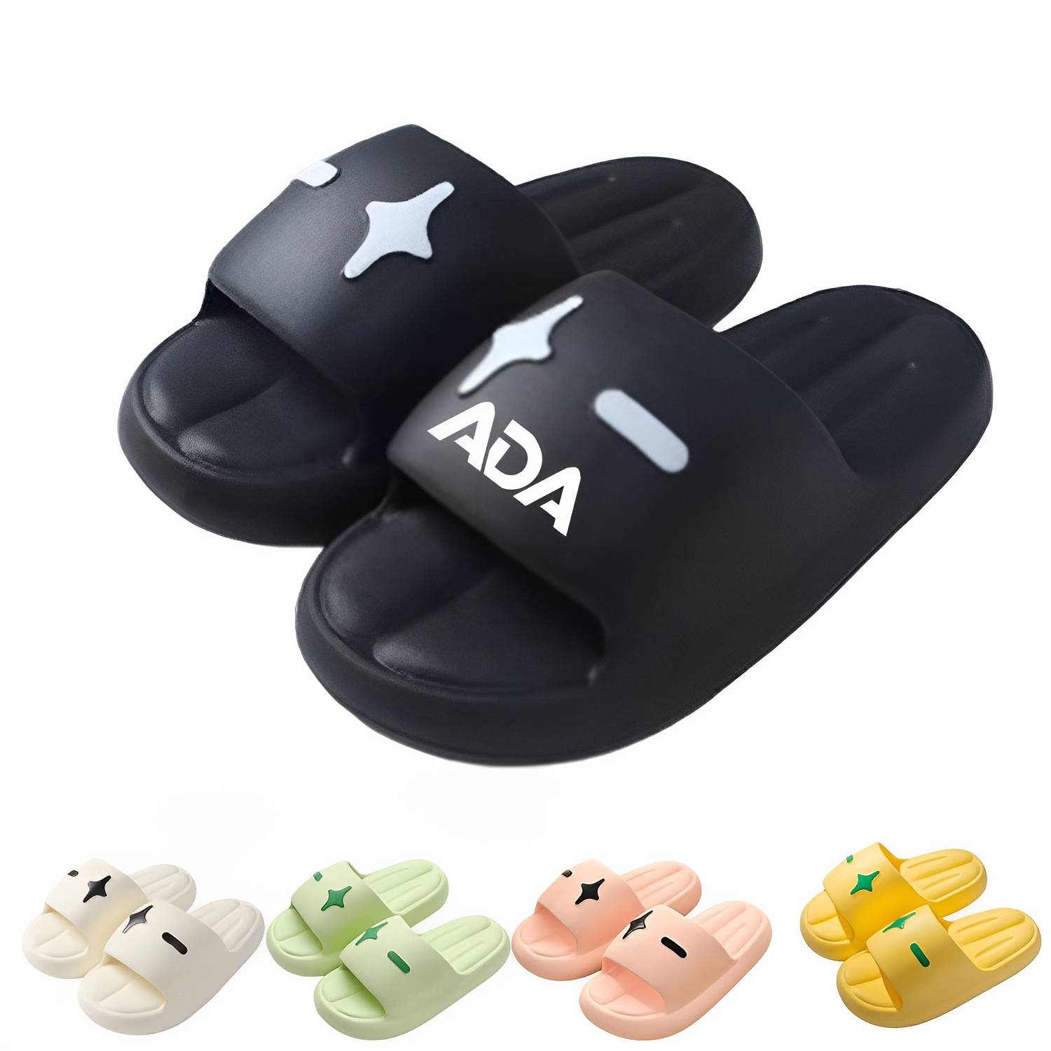 PVC Non Slip Thick Sole Pillow Slippers