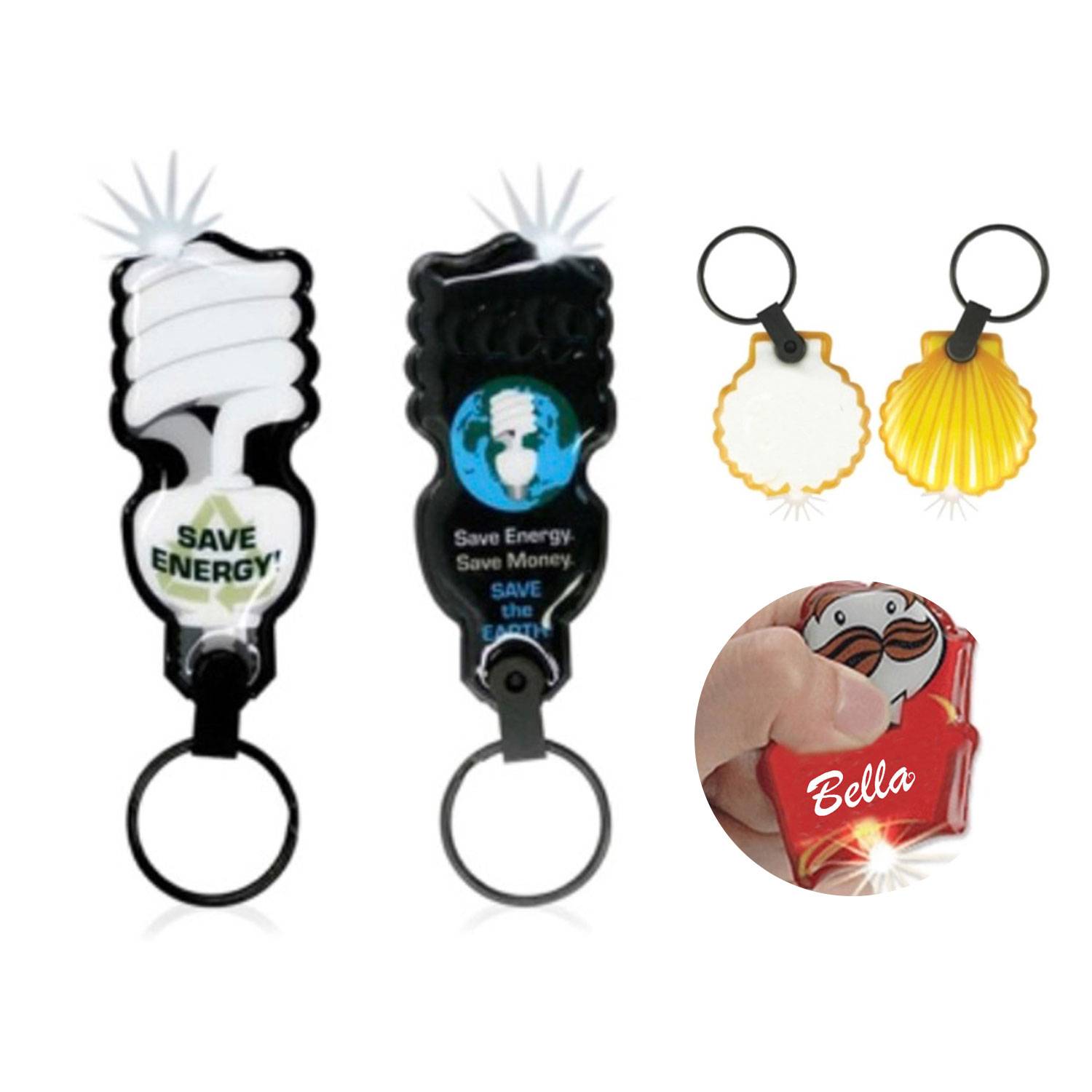 Custom Light-Up Flashlight Keychain