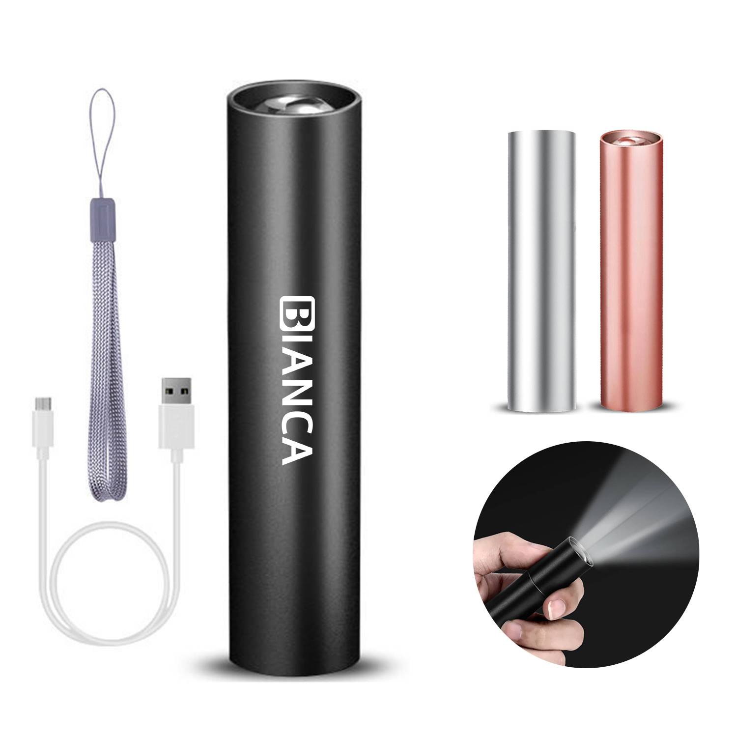LED Handheld Mini Rechargeable Flashlight