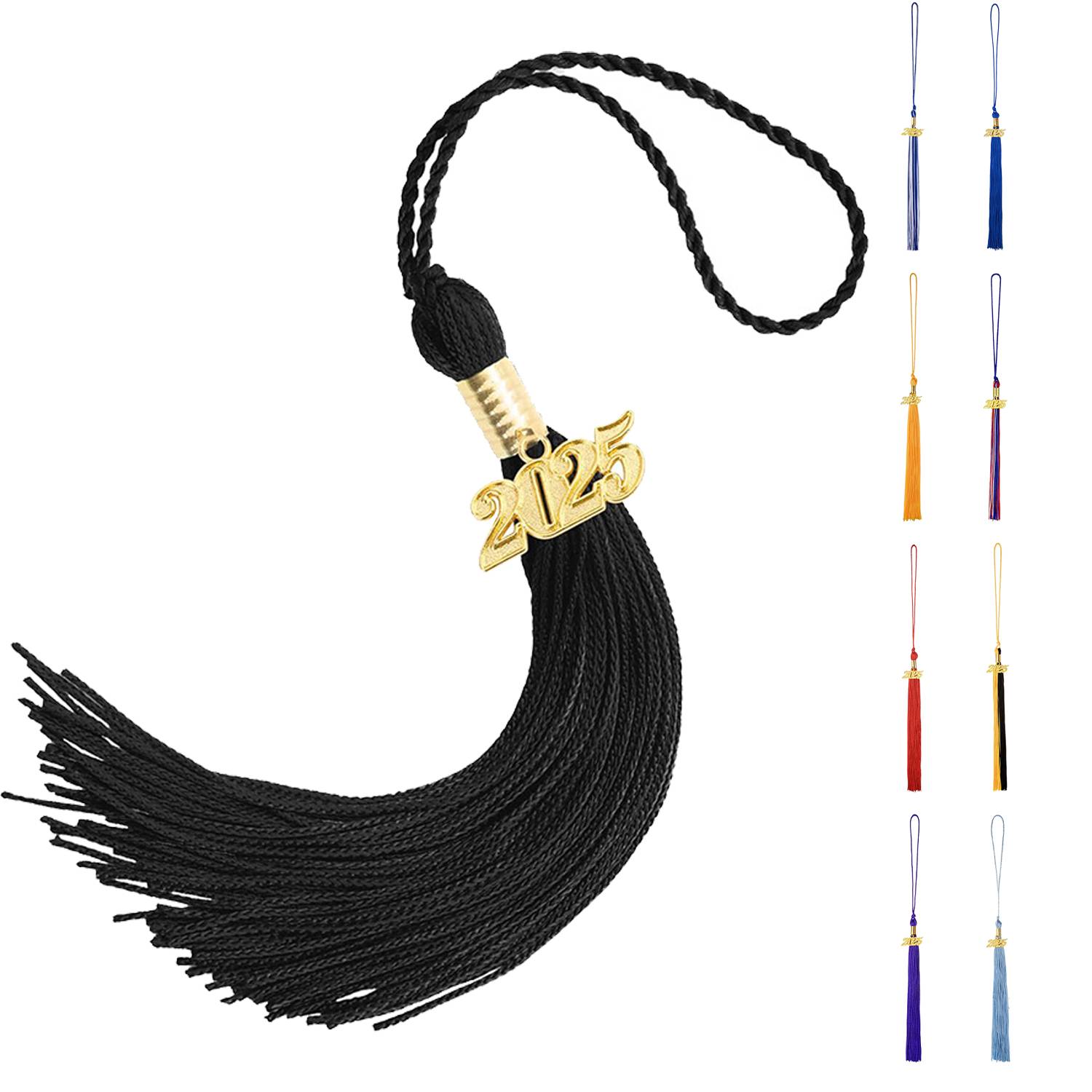 Graduation Tassels With Gold 2025 Year Charm Pendant