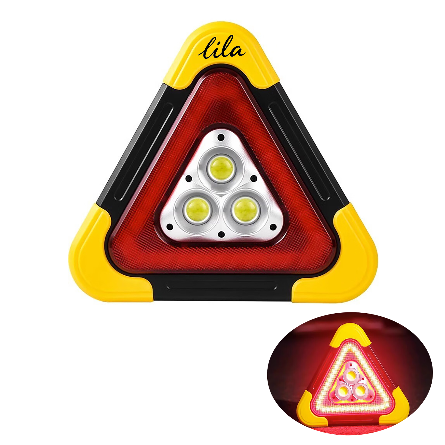 Solar Rechargeable Car LED Emergency Light w/ Stand